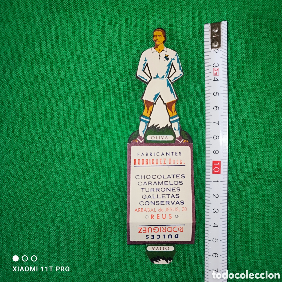 Figurine di Calcio: Cromos troquelado futbol Oliva, chocolates Rodr&iacute;guez ( Reus ).