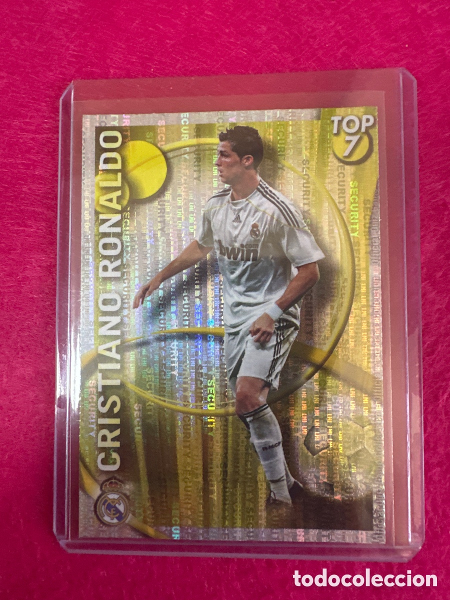 Cromos de Futebol: 596 CRISTIANO RONALDO(R.MADRID) TOP 7VERSI&Oacute;N DORADO SECURITY MUNDICROMO 2011 TRADING CARD