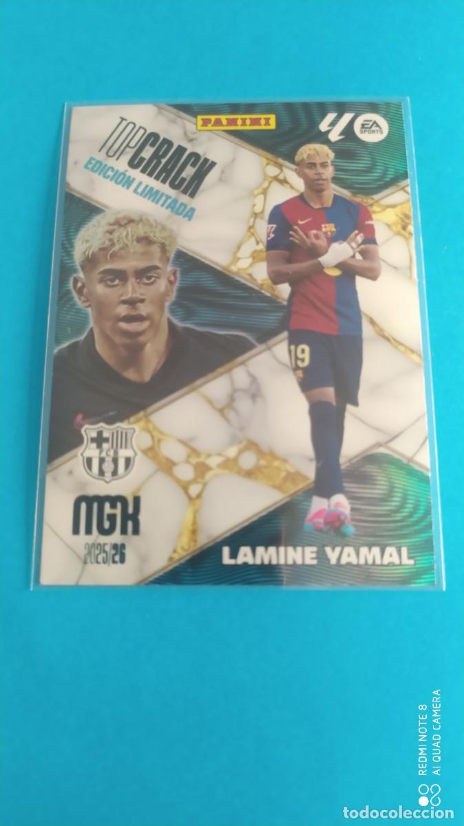 Cartes &agrave; collectionner de Football: LAMINE YAMAL BARCELONA TOP CARCK EDICION LIMITADA 2025 2026 MEGACRACKS N1