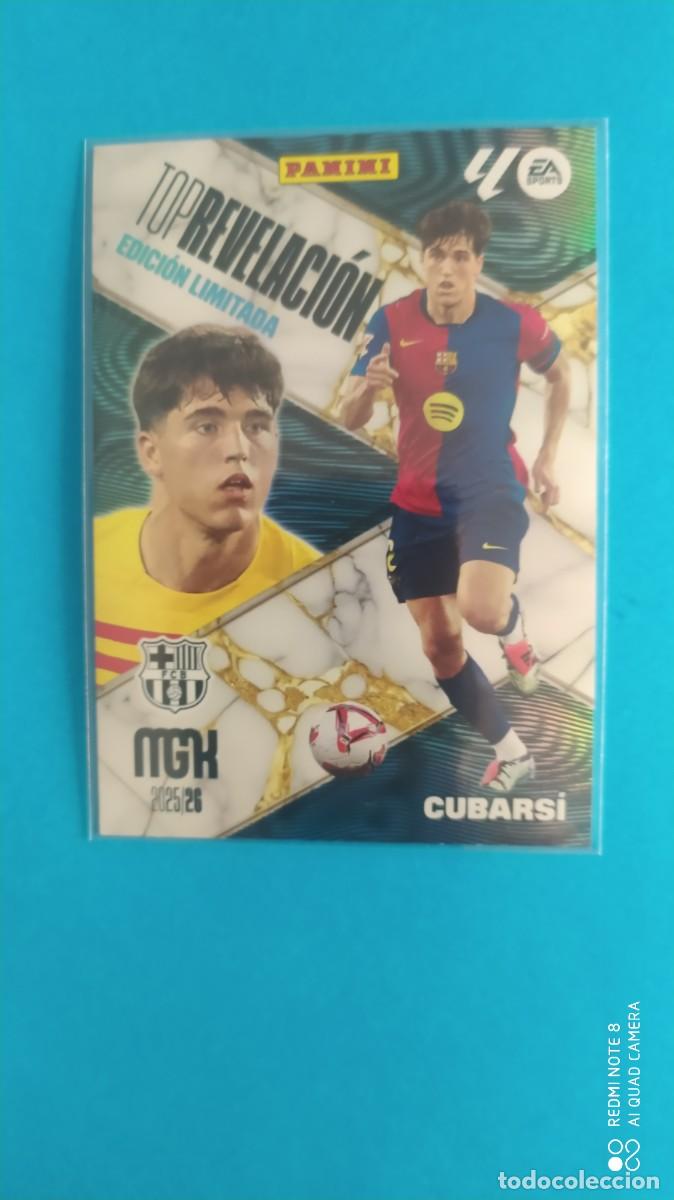 Cromos de f&uacute;tbol: BARCELONA CUBARSI TOP REVELACION EDICION LIMITADA 2025 2026 MEGACRACKS N1