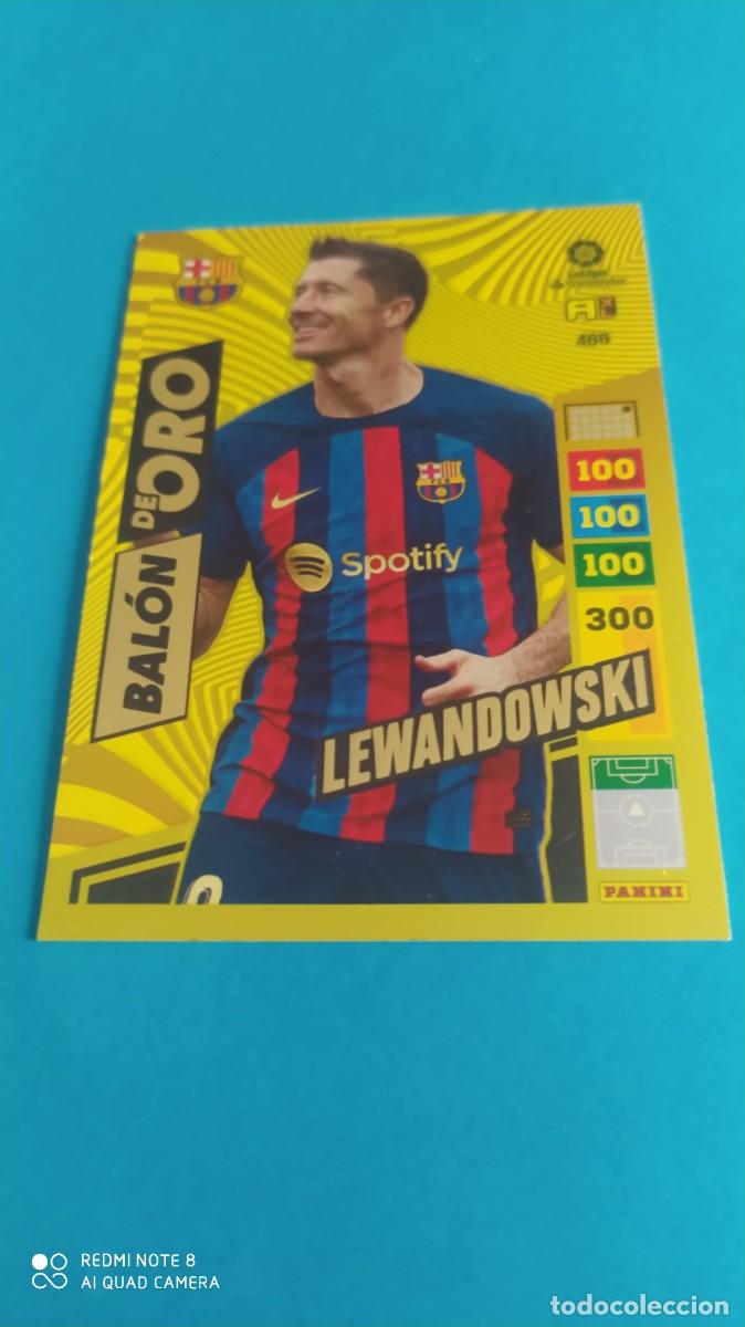 Cromos de f&uacute;tbol: BARCELONA LEWANDOWSKI BALON DE ORO ADRENALYN 2022 2023 N1