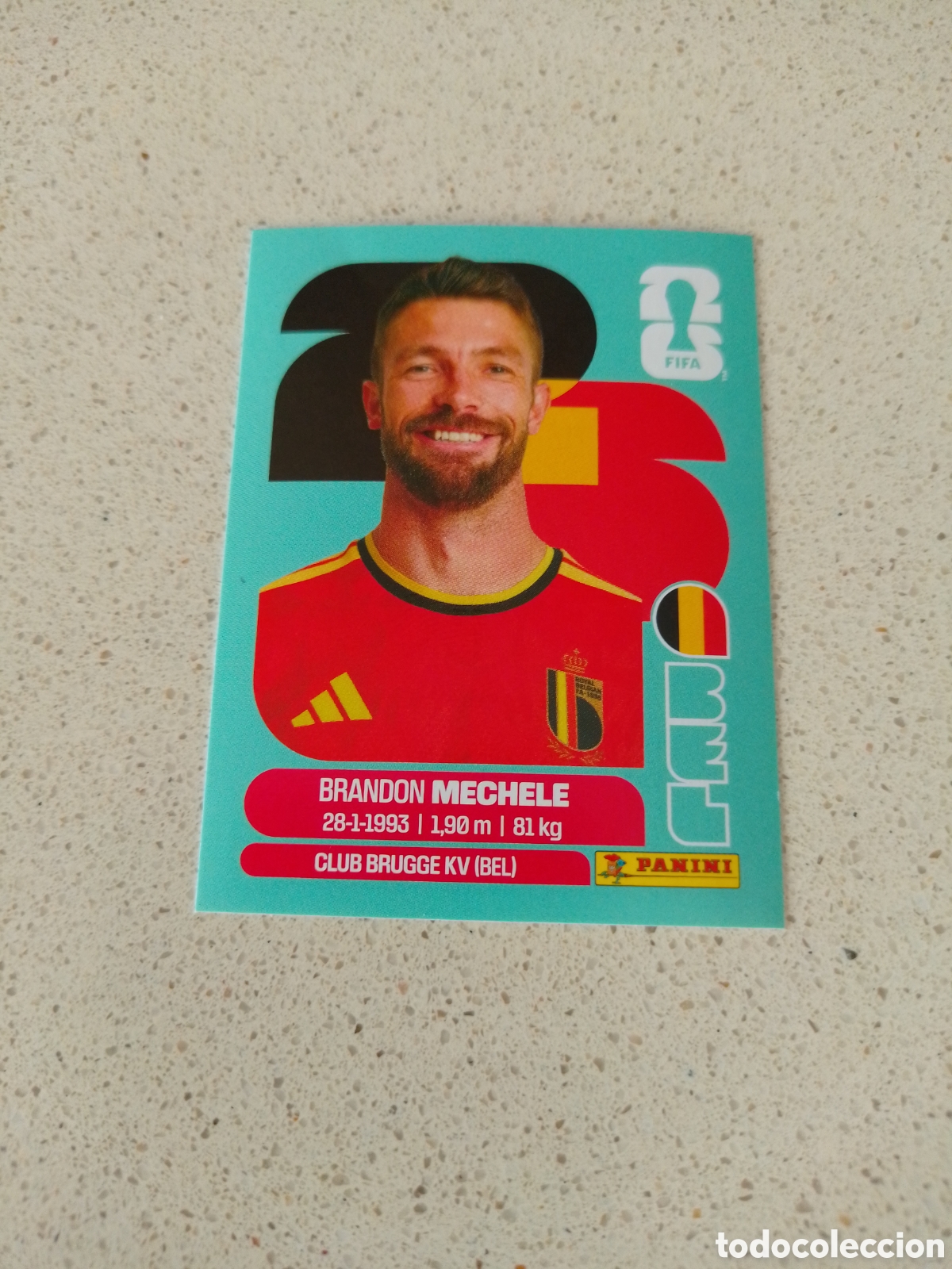Cromos de f&uacute;tbol: CROMO NUMERO 6 MECHELE BELGICA. MUNDIAL 2026. PANINI.