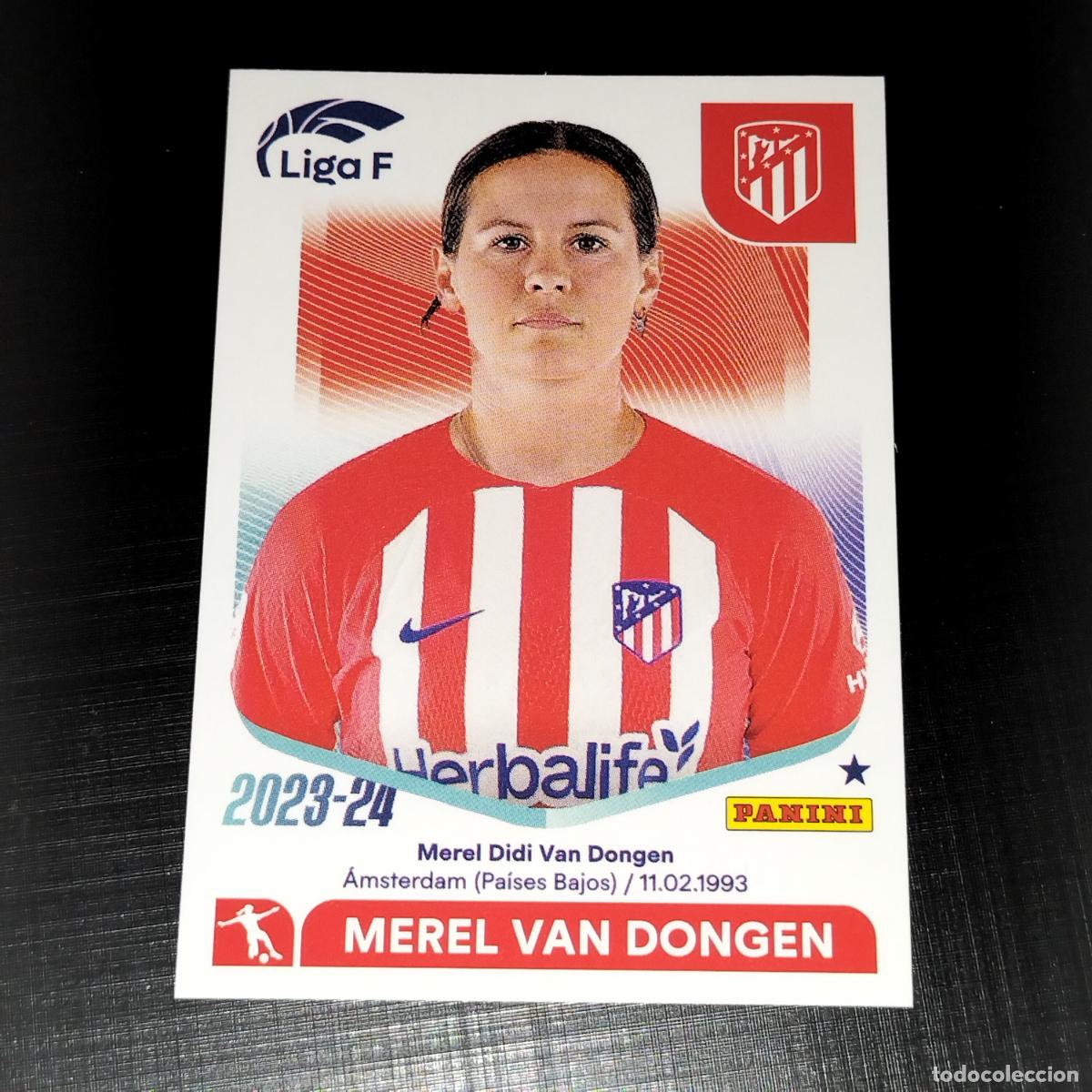 Cromos de f&uacute;tbol: N&ordm; 27 MEREL VAN DONGEN AT ATLETICO DE MADRID CROMOS LIGA F FEMENINA PANINI 2023 2024 23 24