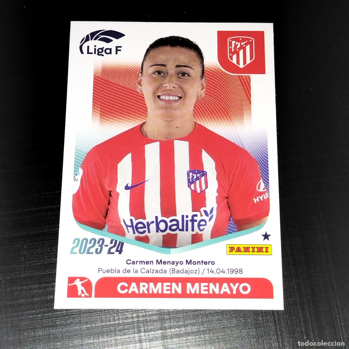 Cromos de f&uacute;tbol: N&ordm; 28 A CARMEN MENAYO AT ATLETICO DE MADRID CROMOS LIGA F FEMENINA PANINI 2023 2024 23 24