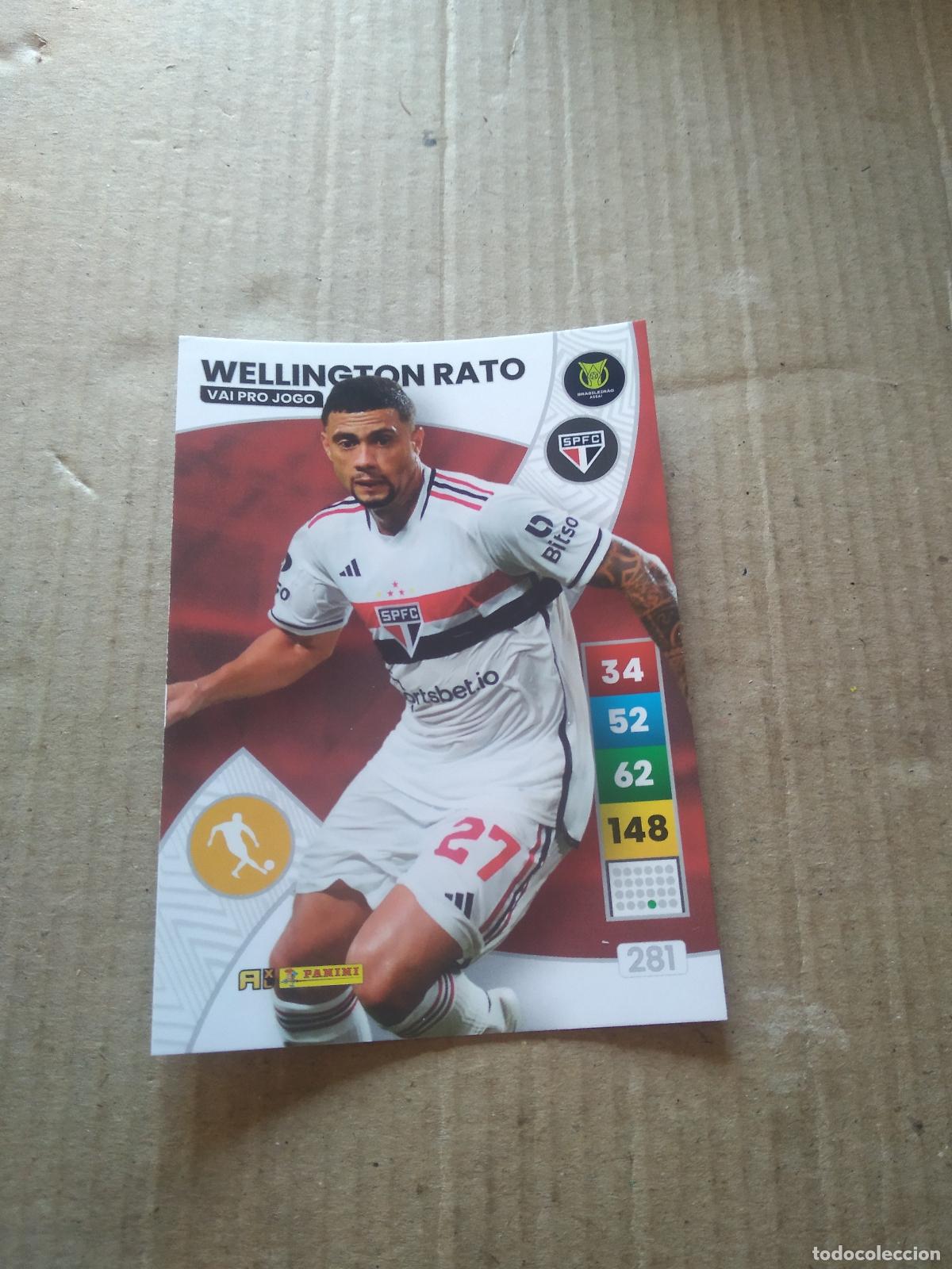 Cromos de f&uacute;tbol: 281 WELLINGTON RATO SAO PAULO CROMO FUTBOL PANINI ADRENALYN LIGA BRASIL 2023 BRASILEIRAO