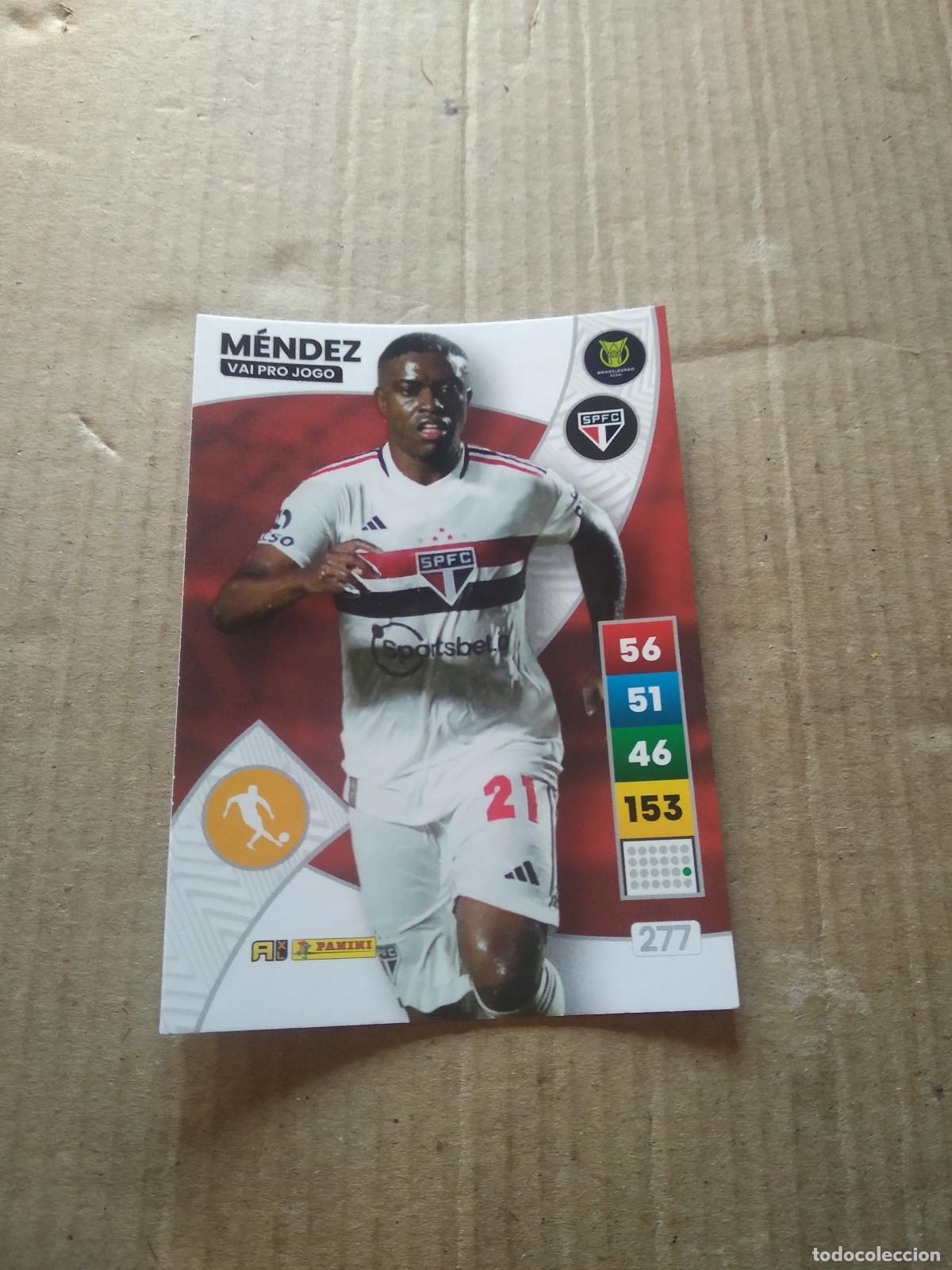 Cromos de f&uacute;tbol: 277 MENDEZ SAO PAULO CROMO FUTBOL PANINI ADRENALYN LIGA BRASIL 2023 BRASILEIRAO