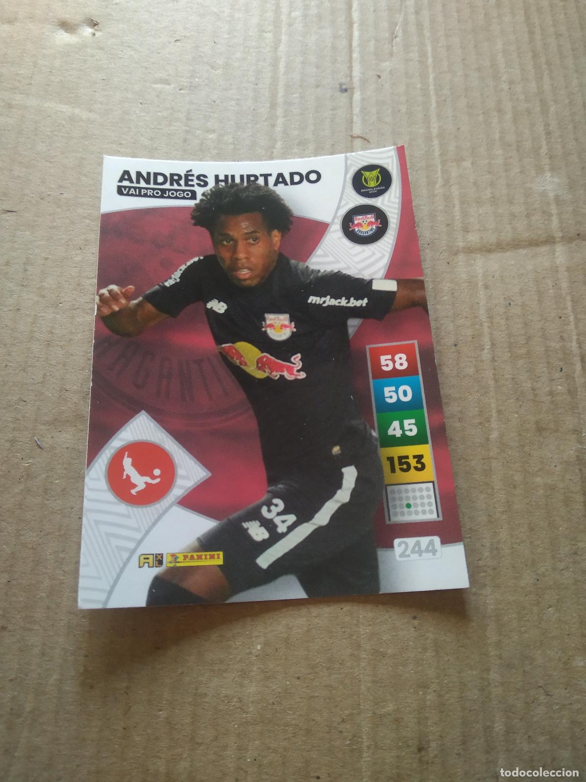 Cromos de f&uacute;tbol: 244 ANDRES HURTADO BRAGANTINO CROMO FUTBOL PANINI ADRENALYN LIGA BRASIL 2023 BRASILEIRAO