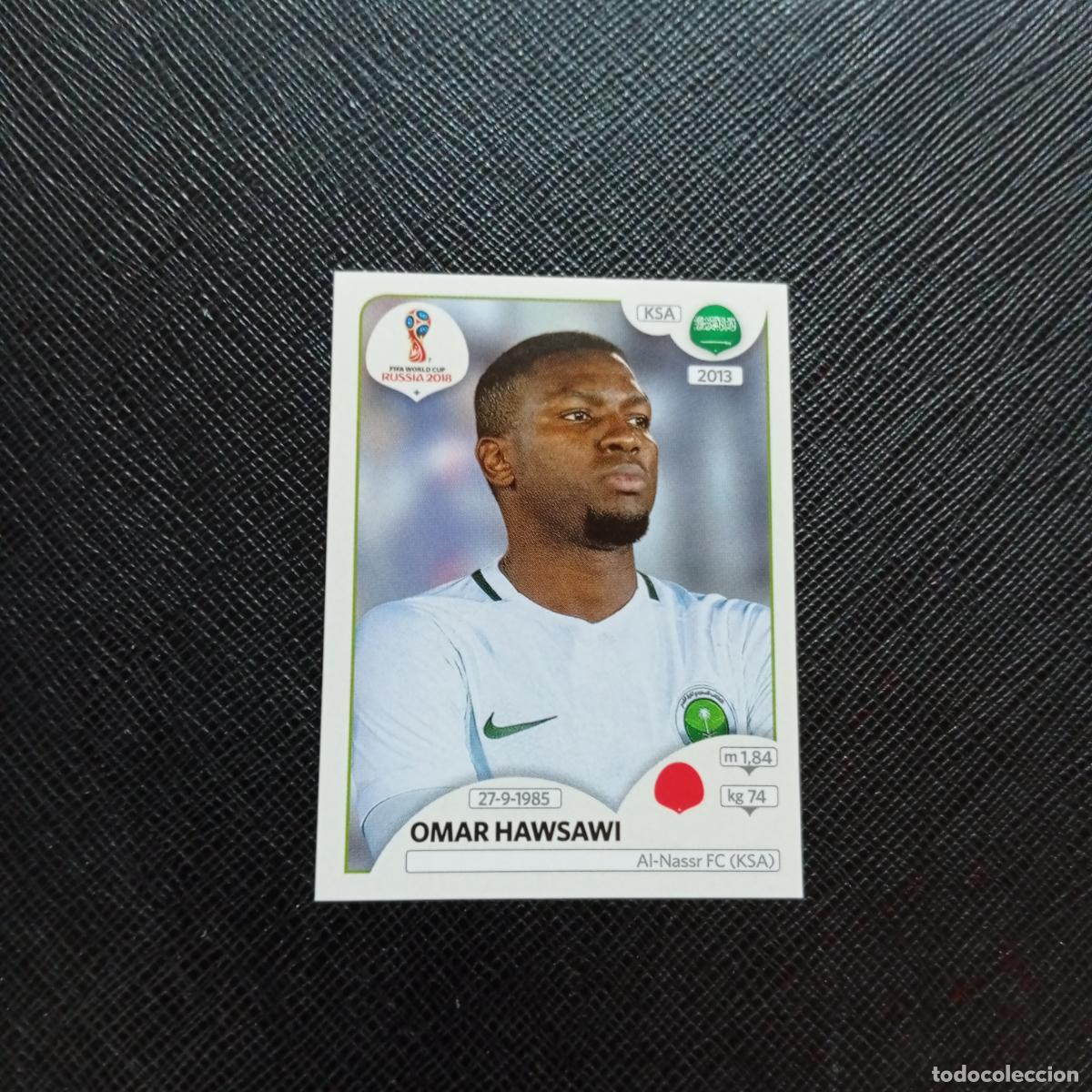 Cartes &agrave; collectionner de Football: 58 OMAR HAWSAWI ARABIA SAUDI PANINI MUNDIAL RUSIA 2018 CROMO FUTBOL 18 - SIN PEGAR - CJ2 ..