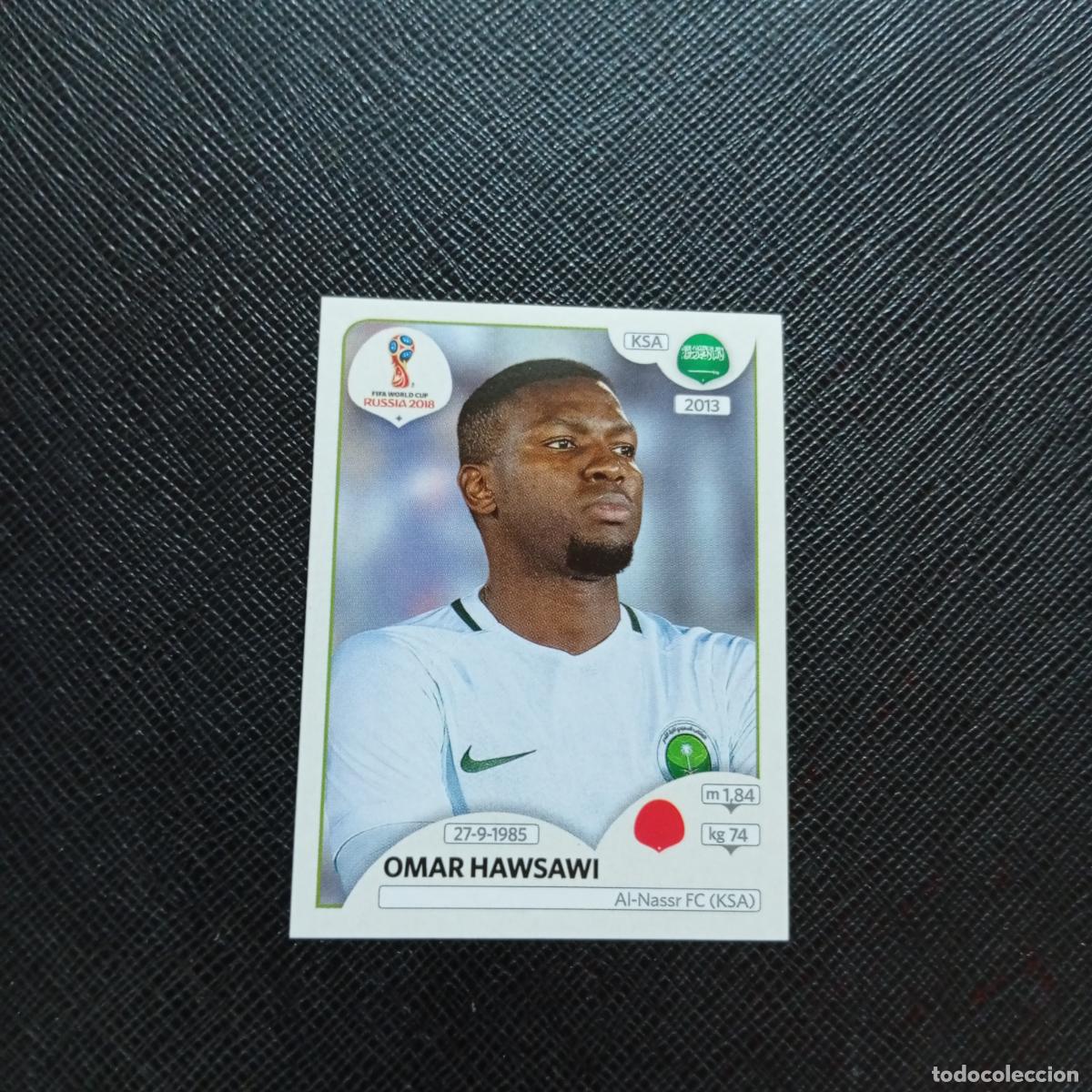 Cartes &agrave; collectionner de Football: 58 OMAR HAWSAWI ARABIA SAUDI PANINI MUNDIAL RUSIA 2018 CROMO FUTBOL 18 - SIN PEGAR - CJ2 .