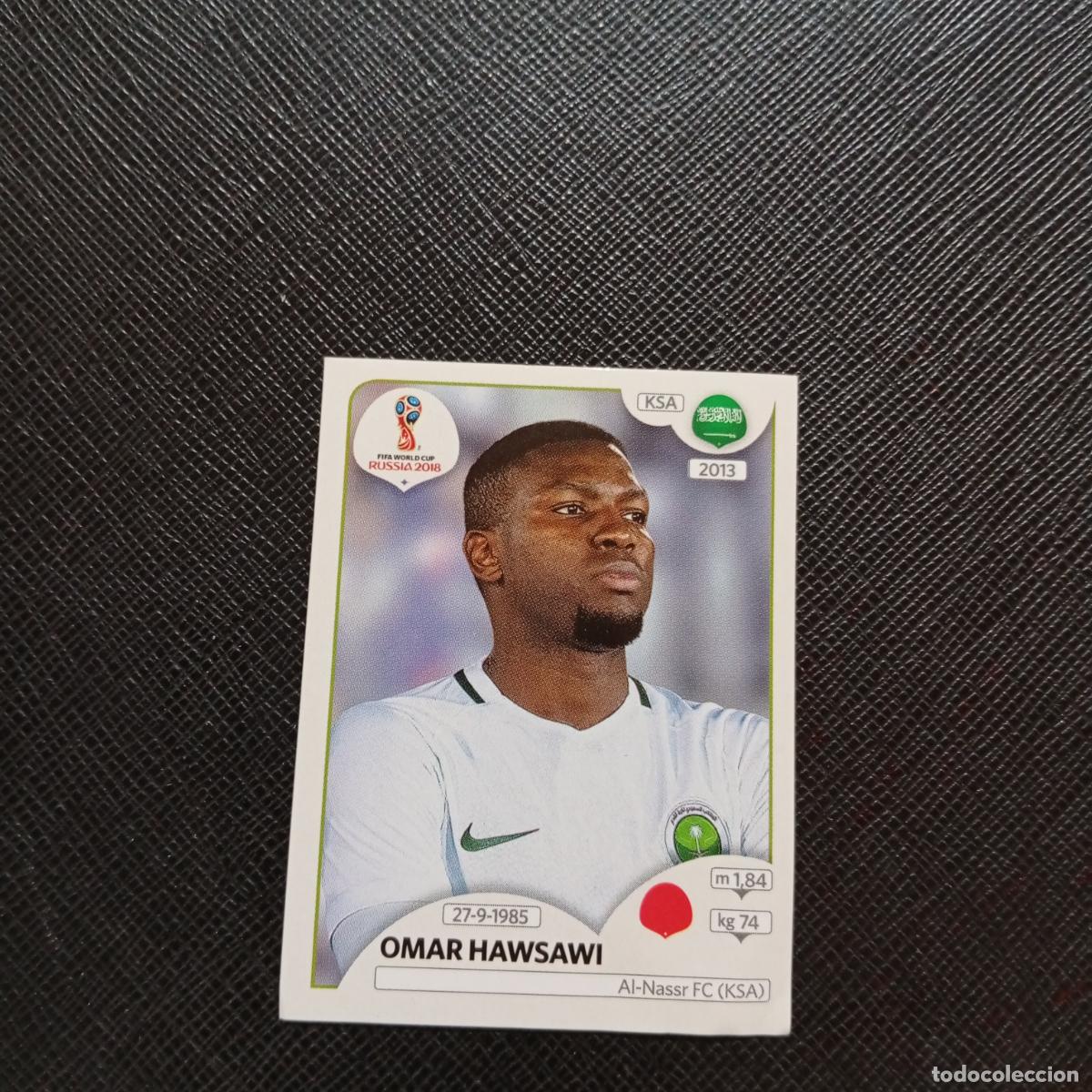 Cartes &agrave; collectionner de Football: 58 OMAR HAWSAWI ARABIA SAUDI PANINI MUNDIAL RUSIA 2018 CROMO FUTBOL 18 - SIN PEGAR - CJ2 .