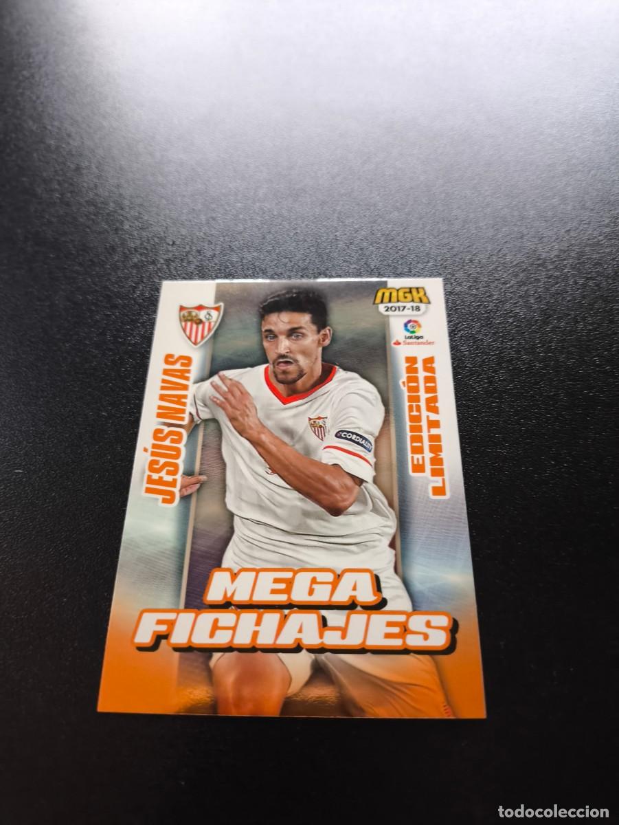Cromos de f&uacute;tbol: MGK MEGACRACKS 2017 2018 PANINI JESUS NAVAS N&ordm; 480 B EDICI&Oacute;N LIMITADA SEVILLA FC CROMO MEGA FICHAJES