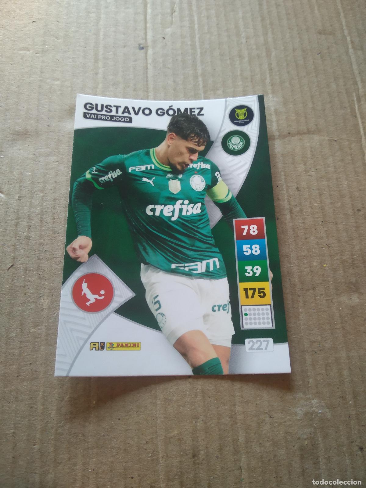 Cartes &agrave; collectionner de Football: 227 GUSTAVO GOMEZ PALMEIRAS CROMO FUTBOL PANINI ADRENALYN LIGA BRASIL 2023 BRASILEIRAO