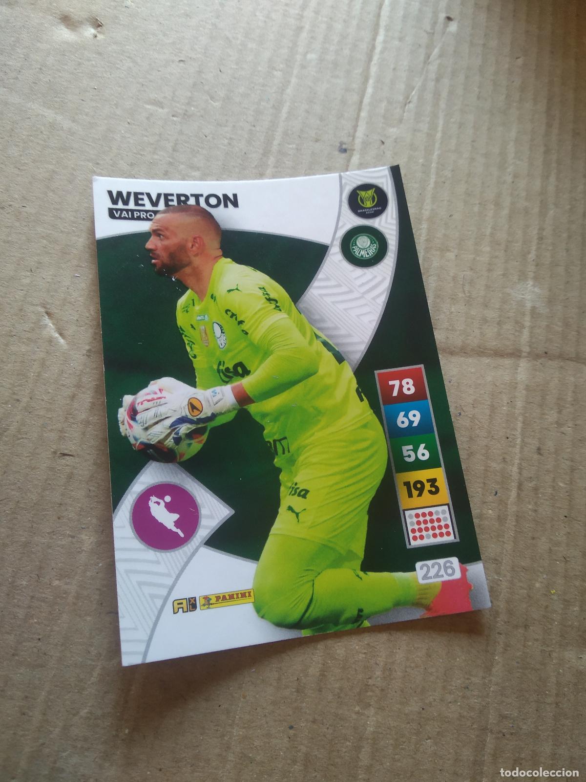 Cartes &agrave; collectionner de Football: 226 WEVERTON PALMEIRAS CROMO FUTBOL PANINI ADRENALYN LIGA BRASIL 2023 BRASILEIRAO