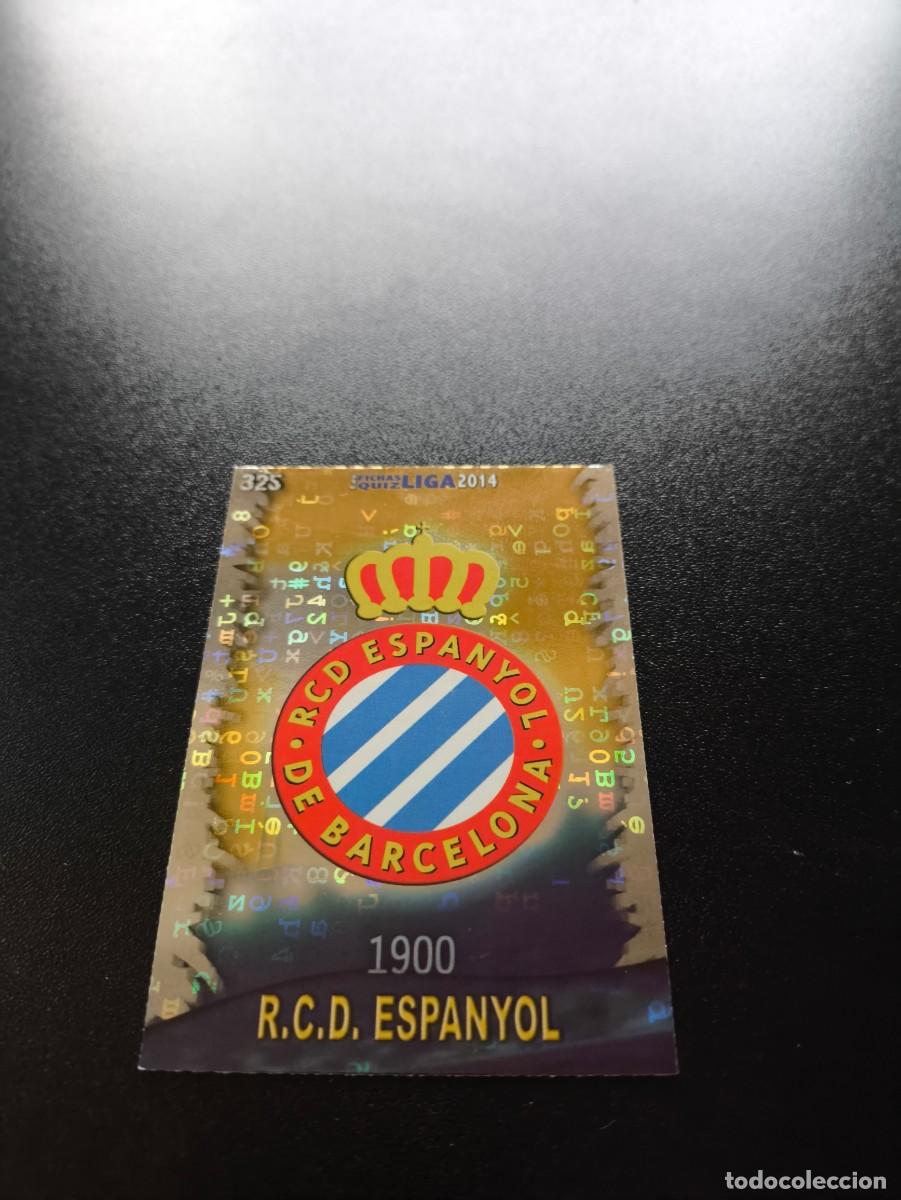 Cartes &agrave; collectionner de Football: 325 ESCUDO R.C.D ESPANYOL BRILLO LETRAS , MUNDICROMO QUIZ GAME LIGA 2013 2014