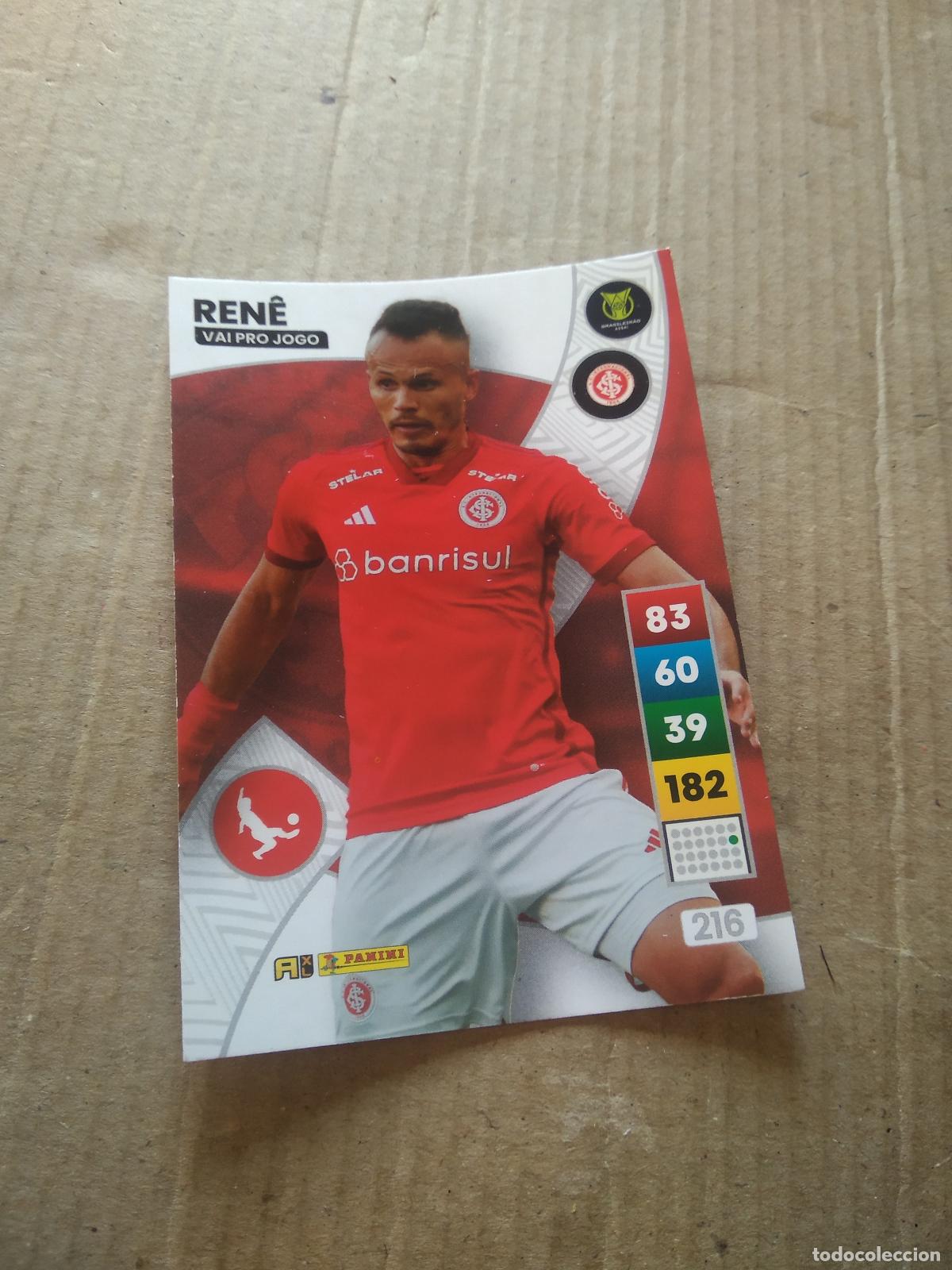 Cartes &agrave; collectionner de Football: 216 RENE INTERNACIONAL CROMO FUTBOL PANINI ADRENALYN LIGA BRASIL 2023 BRASILEIRAO