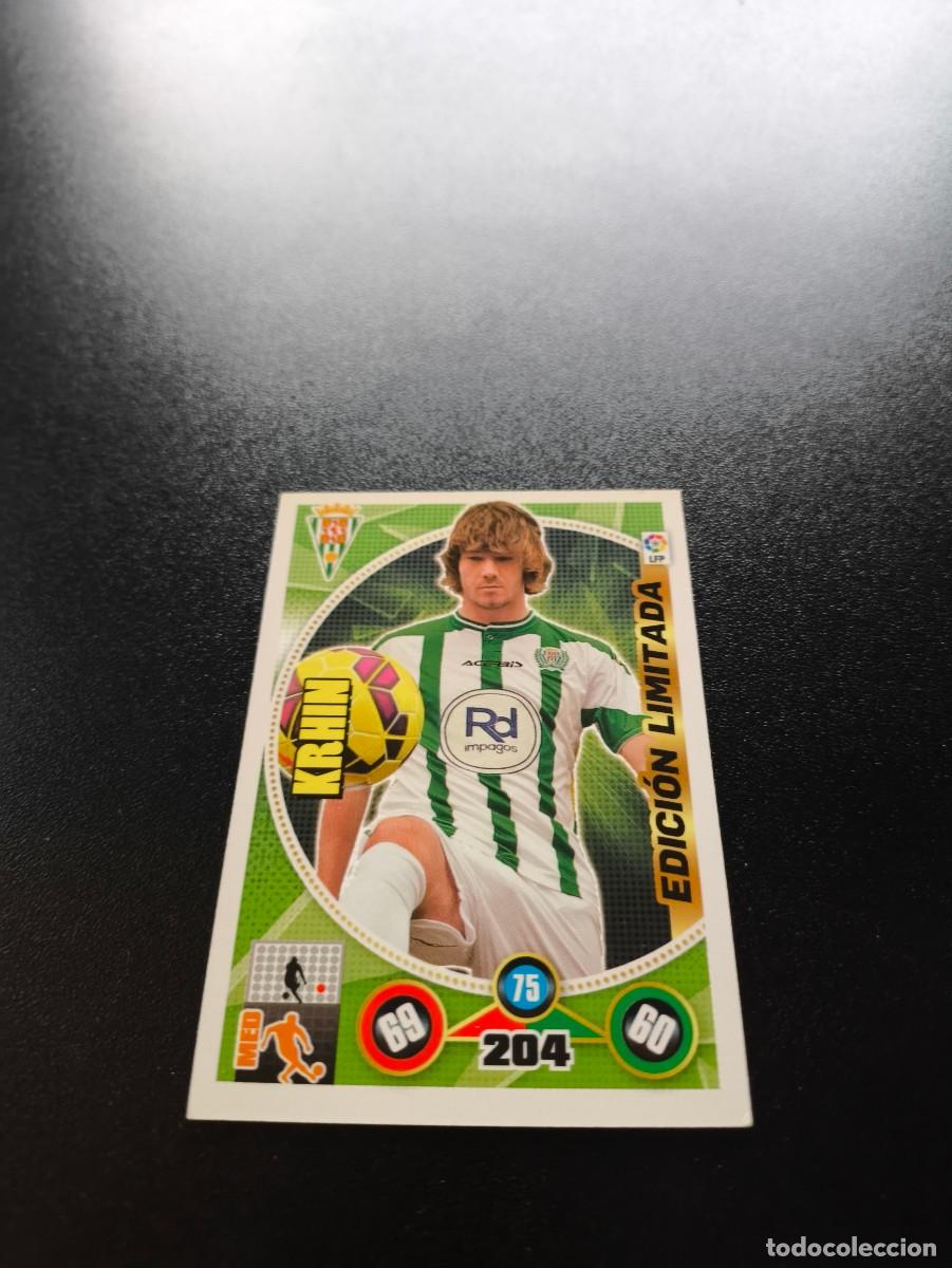 Cromos de f&uacute;tbol: EDICION LIMITADA KRHIN CORDOBA CROMOS ALBUM ADRENALYN XL LIGA FUTBOL 2014 2015 14 15