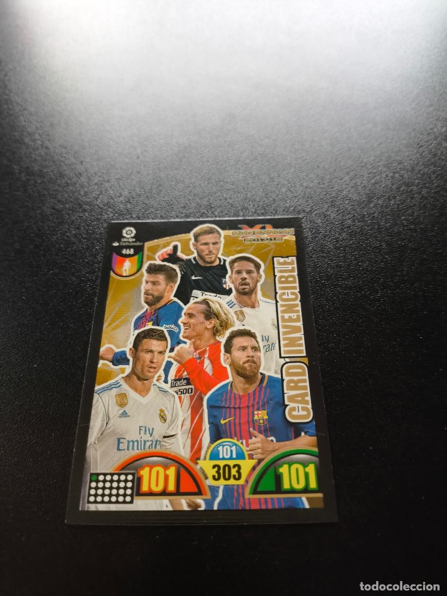 Cromos de f&uacute;tbol: CROMO DE F&Uacute;TBOL PANINI ADRENALYN 468 CARD INVENCIBLE 17 18 2017 2018 MESSI RONALDO