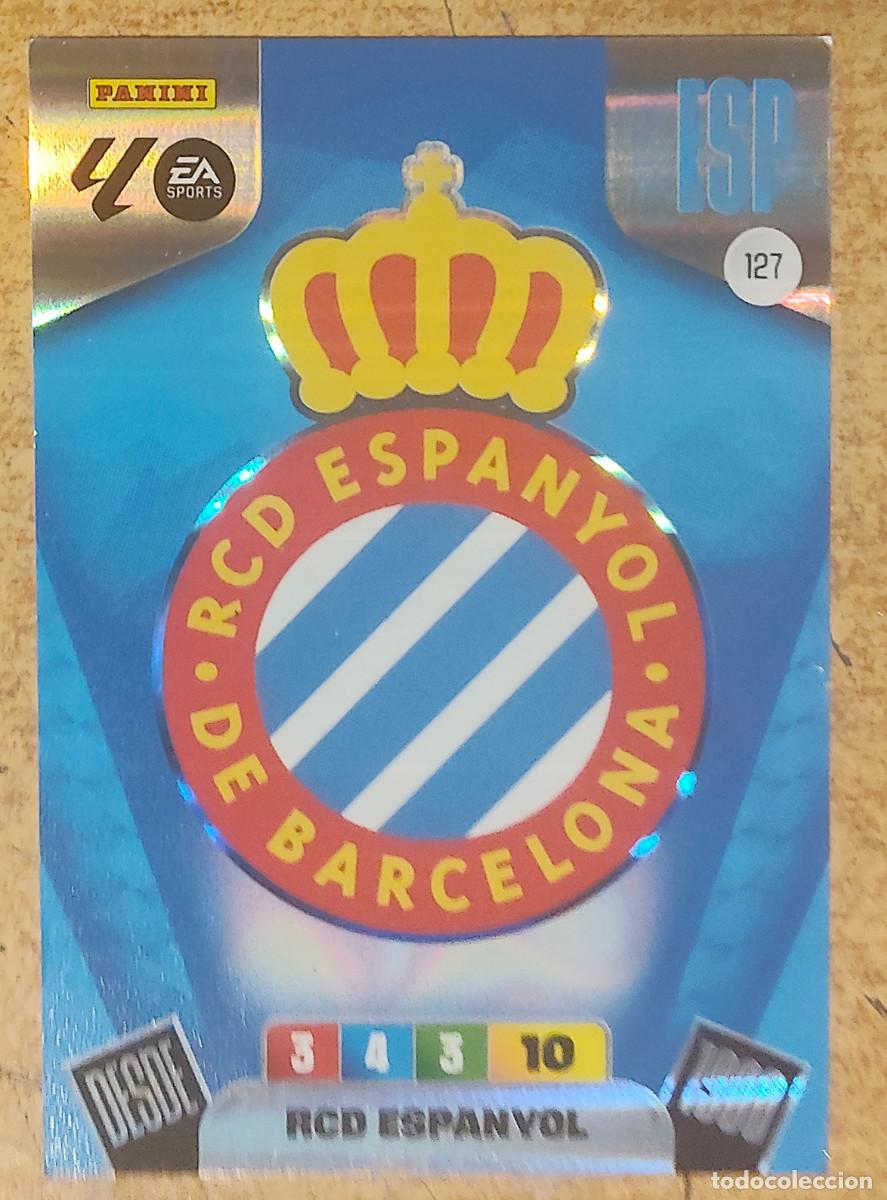 Cromos de f&uacute;tbol: ADRENALYN XL 2025 2026 25 26 PANINI ESCUDO 127 ESPANYOL LIGA COLECCI&Oacute;N ALBUM F&Uacute;TBOL