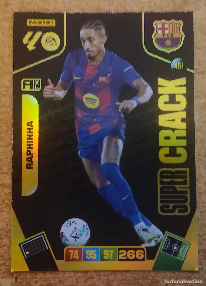 Cromos de f&uacute;tbol: 451 Raphinha, FC Barcelona, S&uacute;per Crack, Panini Adrenalyn XL La Liga 2025 2026 25 26