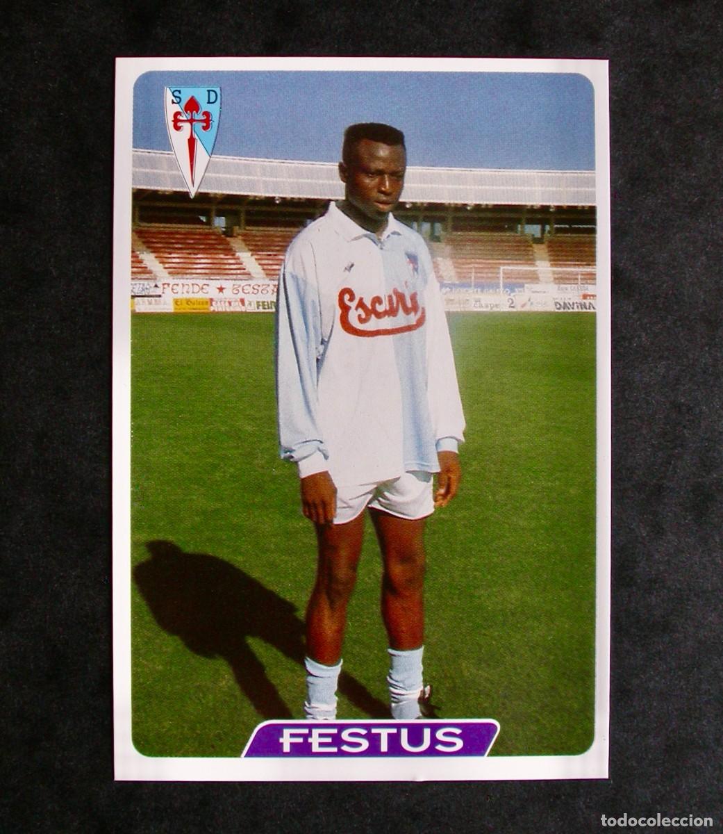 Cromos de f&uacute;tbol: &Uacute;LTIMA HORA UH 287 FESTUS DEL COMPOSTELA CORREGIDO DE LAS FICHAS DE LA LIGA DE MUNDICROMO 95-96