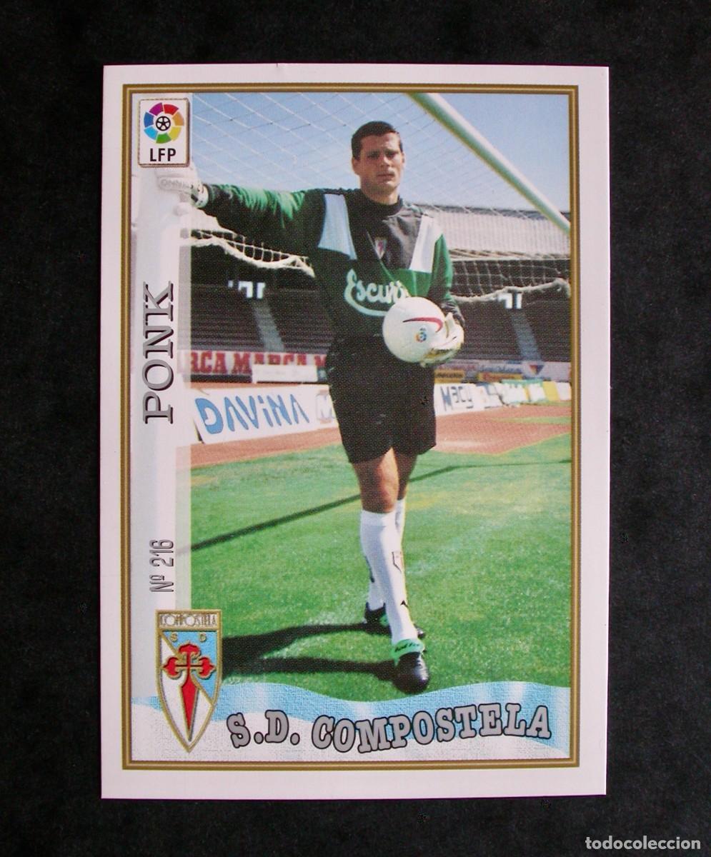 Cromos de f&uacute;tbol: N&ordm; 216 PONK DEL COMPOSTELA DE LAS FICHAS DE LA LIGA 97-98 DE MUNDICROMO