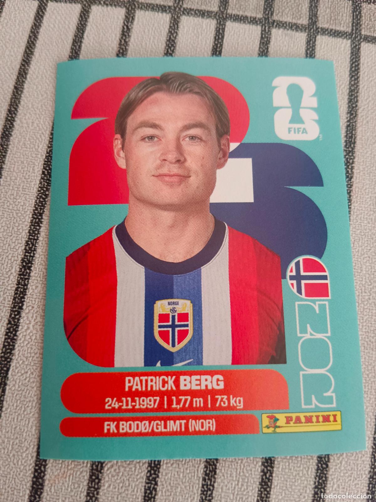 Cromos de f&uacute;tbol: MUNDIAL 2026 ESTADOS UNIDOS USA MEXICO MEJICO CANADA NOR 14 NOR14 PATRICK BERG NORUEGA FIFA
