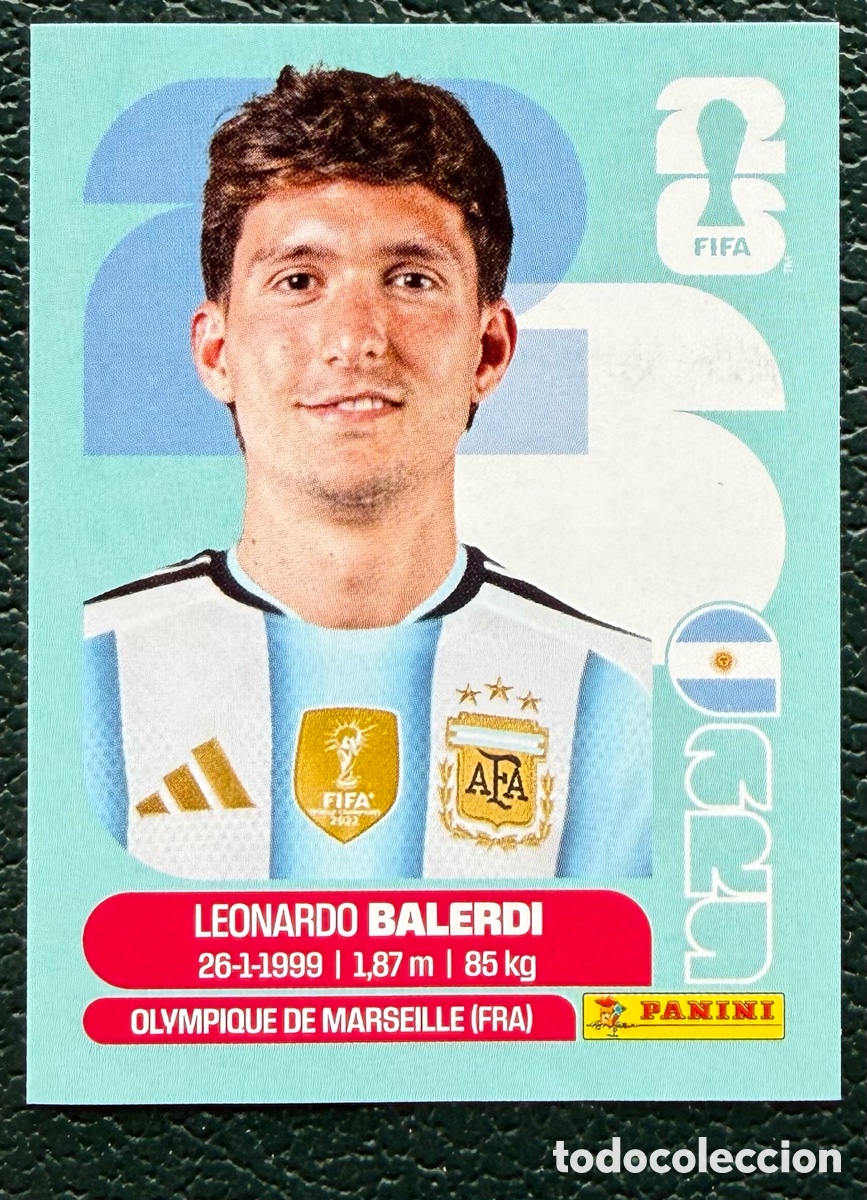 Cromos de f&uacute;tbol: ARG 7 LEONARDO BALERDI ARGENTINA CROMOS ALBUM FIFA WORLD CUP MUNDIAL 2026 PANINI