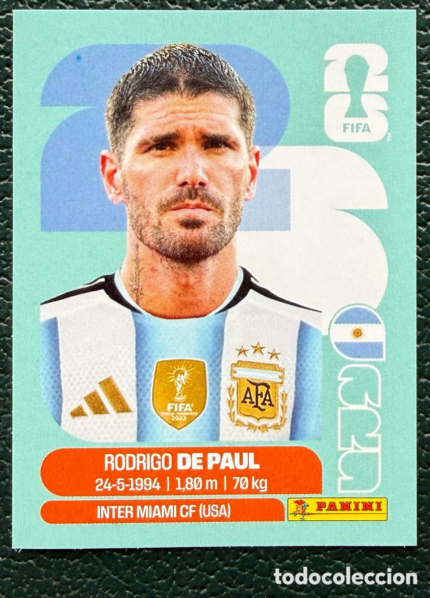 Cromos de f&uacute;tbol: ARG 10 RODRIGO DE PAUL ARGENTINA CROMOS ALBUM FIFA WORLD CUP MUNDIAL 2026 PANINI