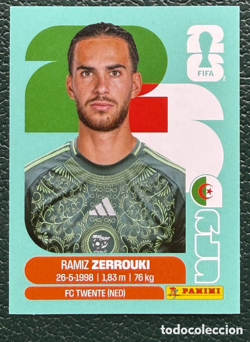 Cromos de f&uacute;tbol: ALG 11 RAMIZ ZERROUKI ARGELIA CROMOS ALBUM FIFA WORLD CUP MUNDIAL 2026 PANINI