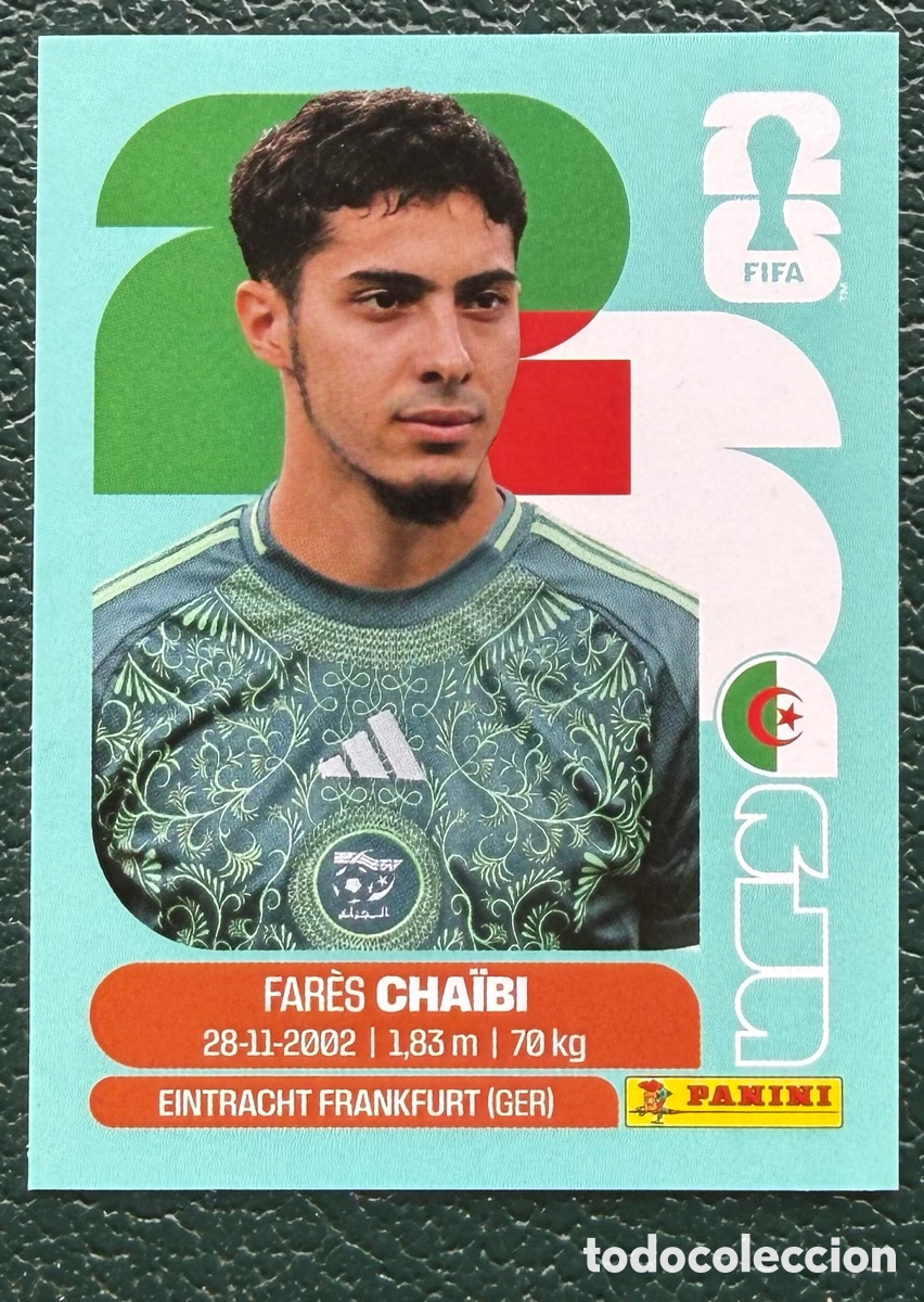 Cromos de f&uacute;tbol: ALG 14 FARES CHAIBI ARGELIA CROMOS ALBUM FIFA WORLD CUP MUNDIAL 2026 PANINI