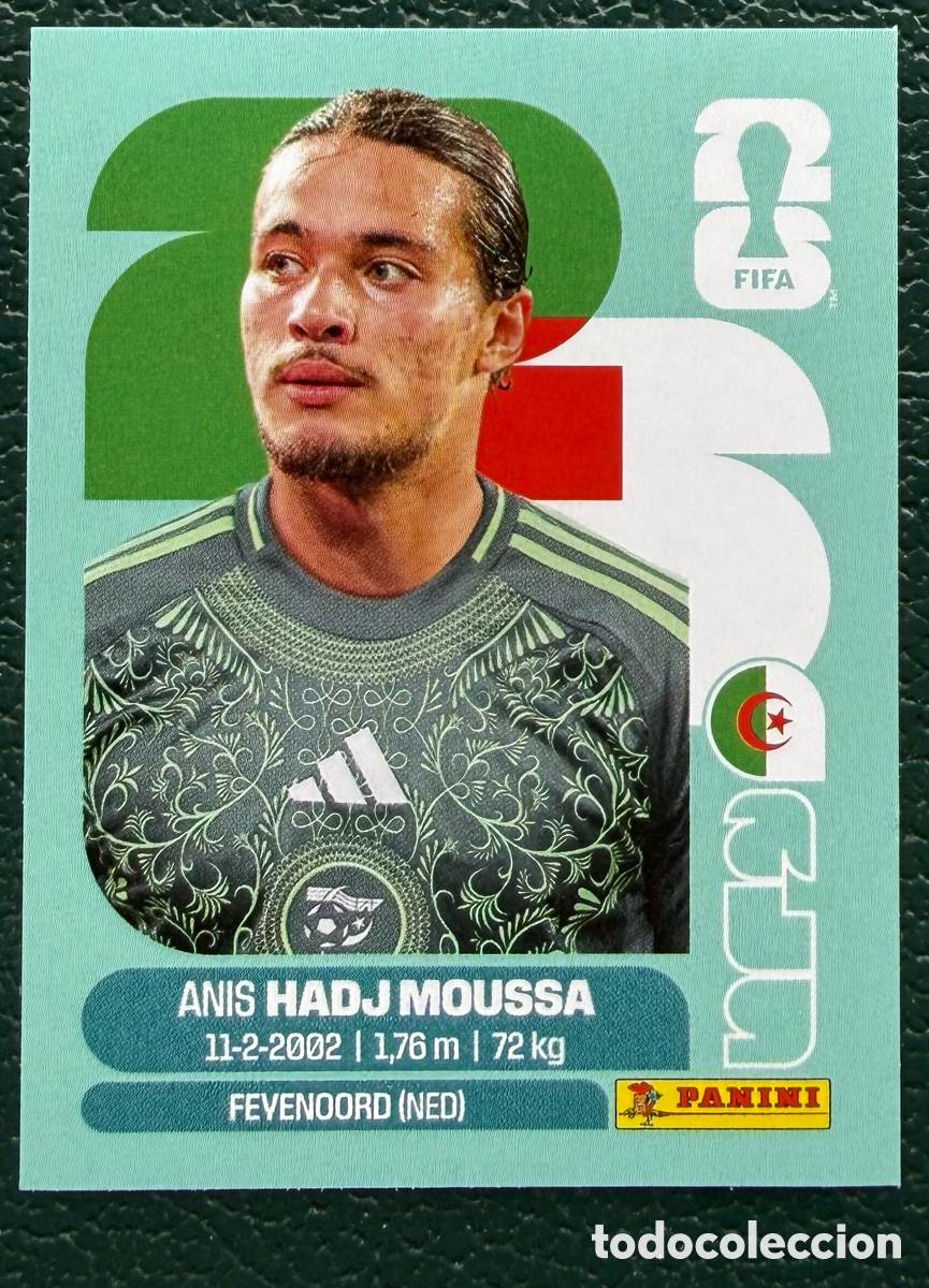 Cromos de f&uacute;tbol: ALG 17 ANIS HADJ MOUSSA ARGELIA CROMOS ALBUM FIFA WORLD CUP MUNDIAL 2026 PANINI