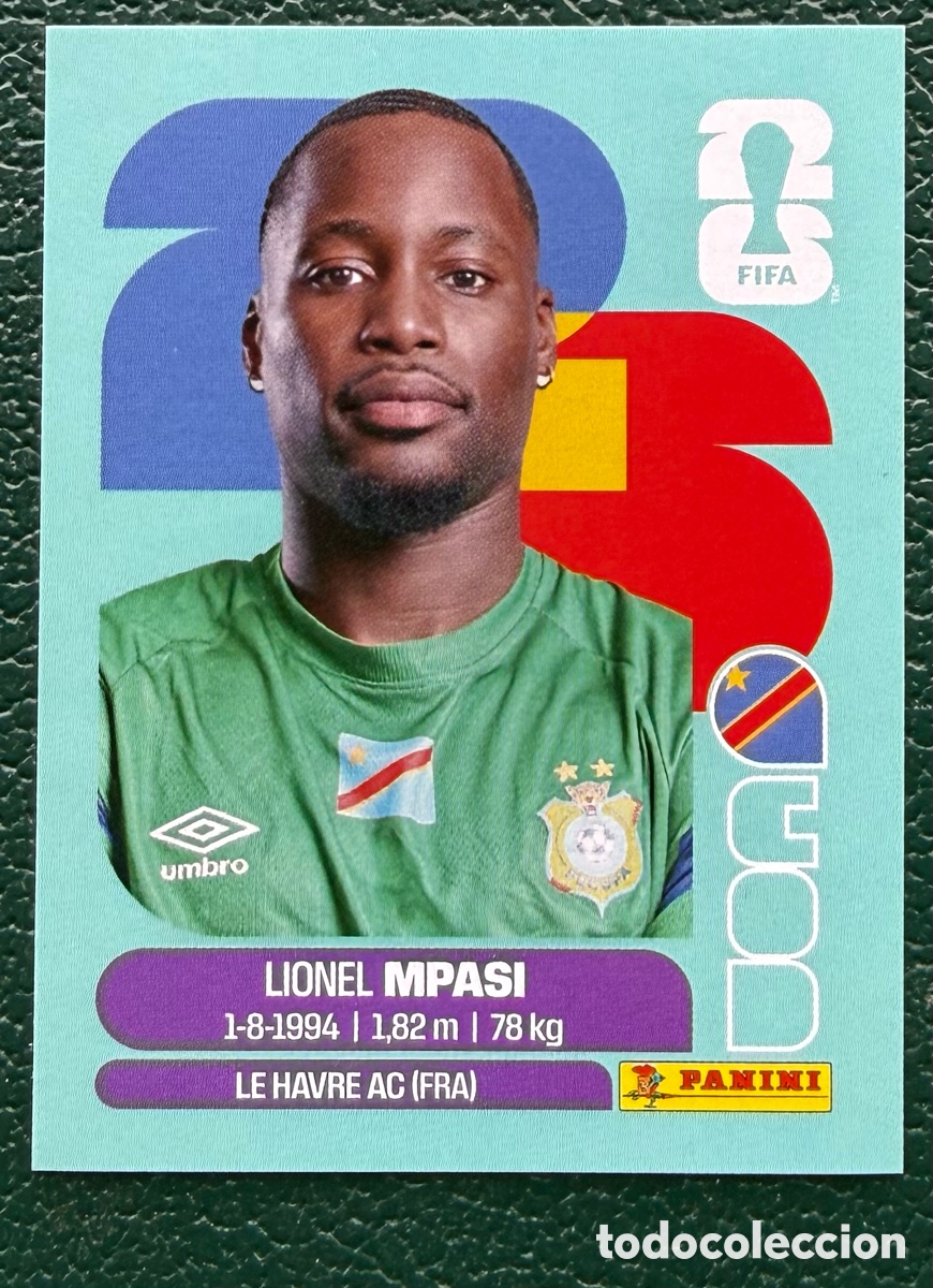 Cromos de f&uacute;tbol: COD 2 LIONEL MPASI REP&Uacute;BLICA DEMOCR&Aacute;TICA DEL CONGO CROMOS ALBUM FIFA WORLD CUP MUNDIAL 2026 PANINI