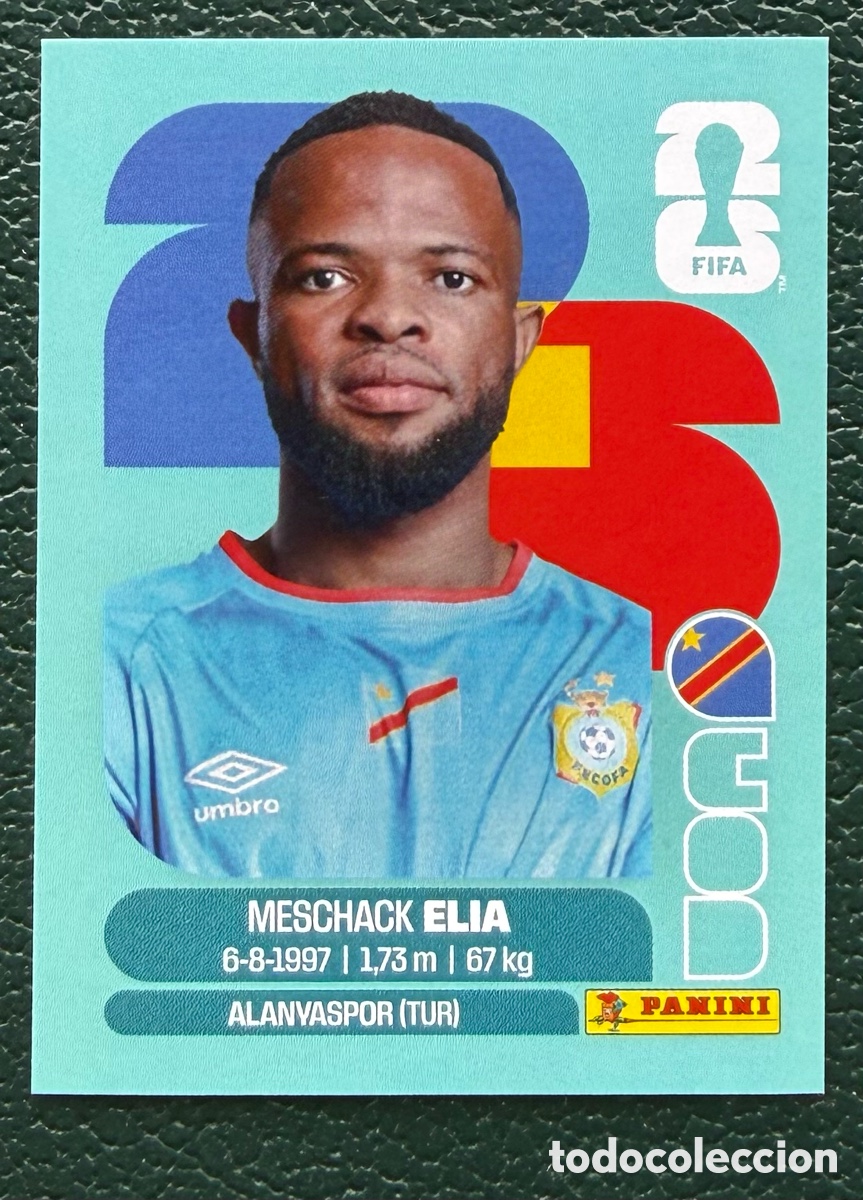 Cromos de f&uacute;tbol: COD 15 MESCHACK ELIA REP&Uacute;BLICA DEMOCR&Aacute;TICA DEL CONGO CROMOS ALBUM FIFA WORLD CUP MUNDIAL 2026 PANINI