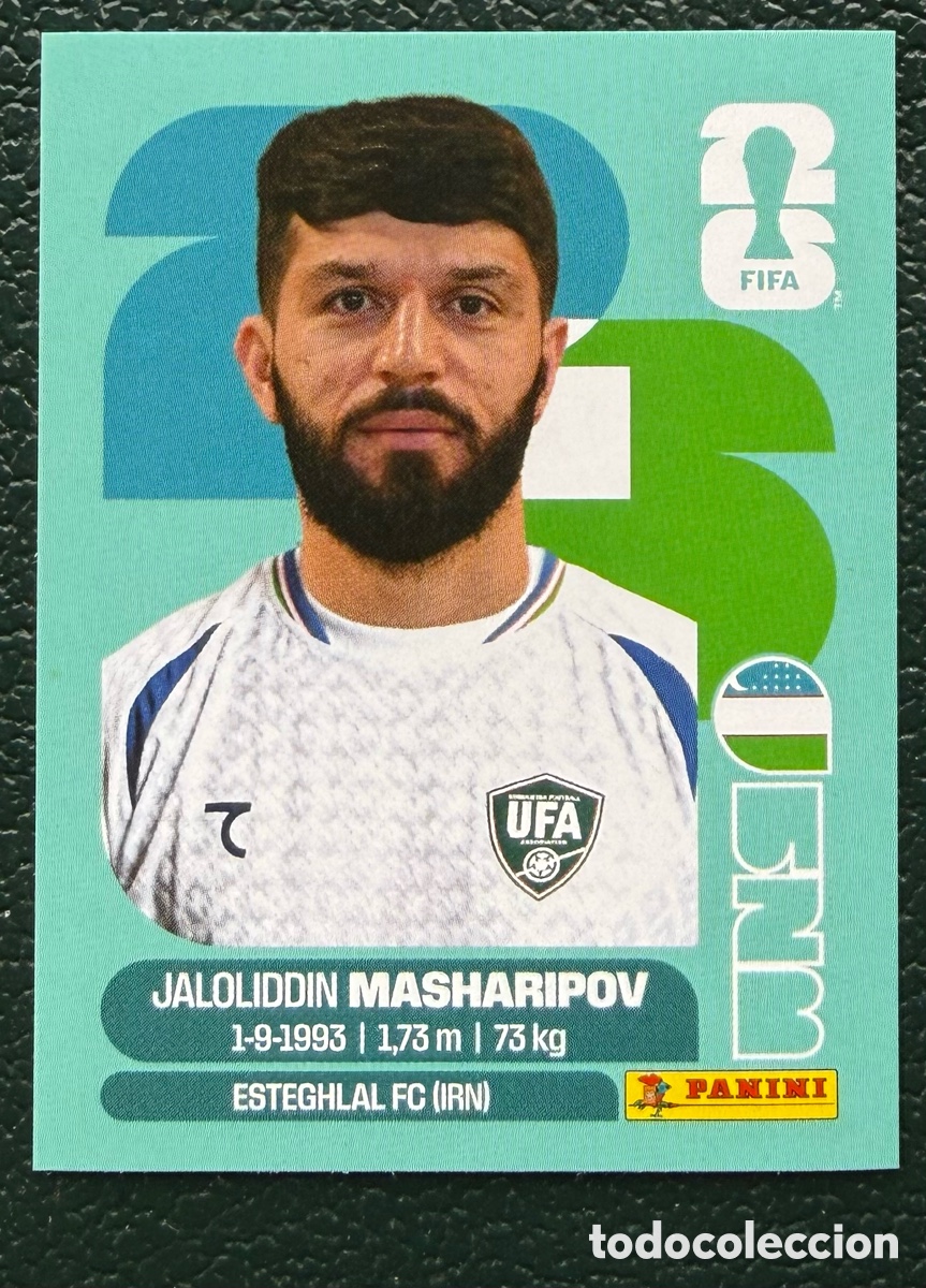 Cromos de f&uacute;tbol: UZB 18 JALOLIDDIN MASHARIPOV UZBEKISTAN CROMOS ALBUM FIFA WORLD CUP MUNDIAL 2026 PANINI