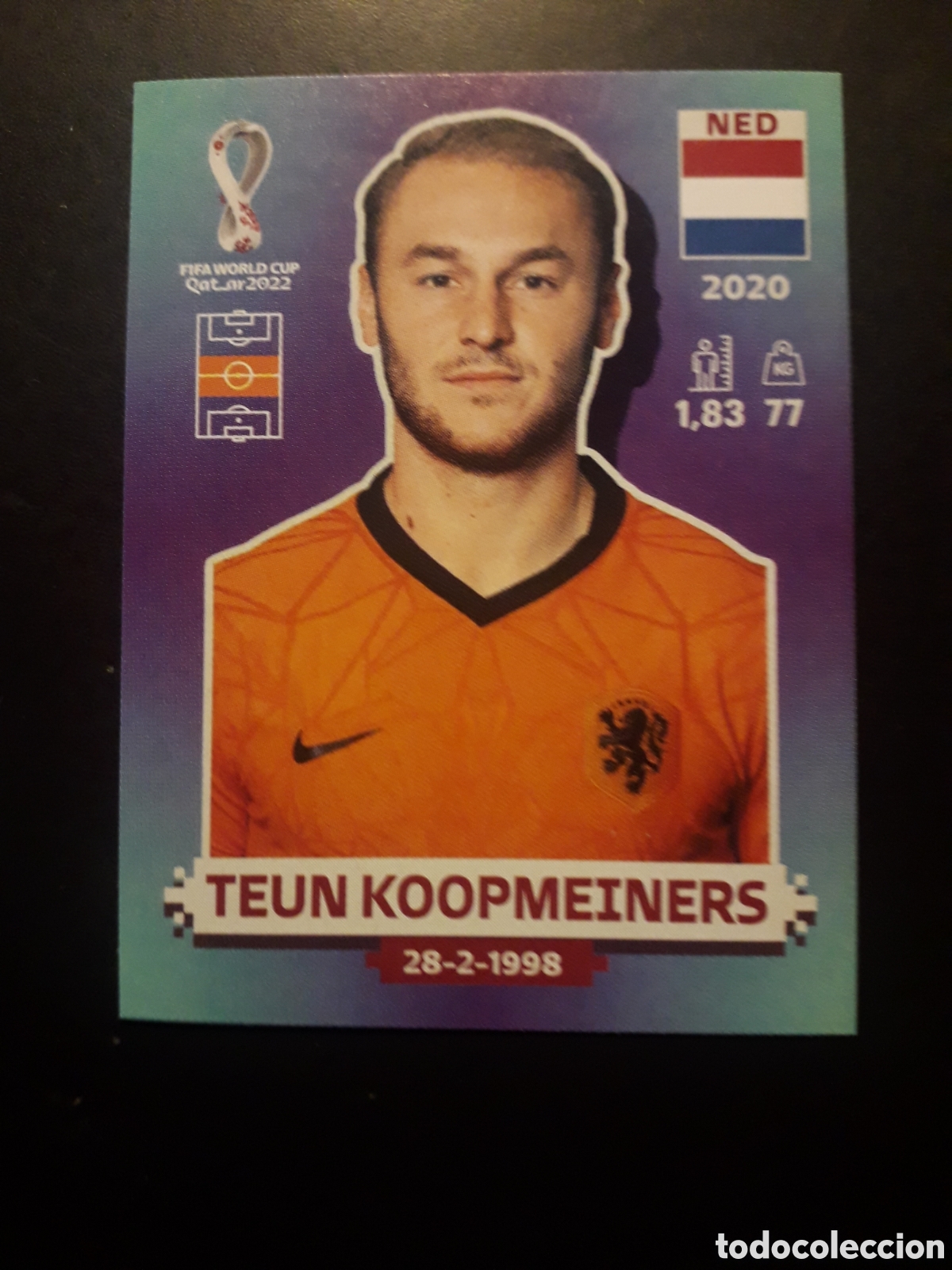 Cromos de f&uacute;tbol: TEUM KOOPMEINERS HOLANDA N&deg; 14 COPA MUNDIAL DE F&Uacute;TBOL QATAR 2022 22 PANINI SIN PEG PEDIDO M&Iacute;NIMO 3&euro;