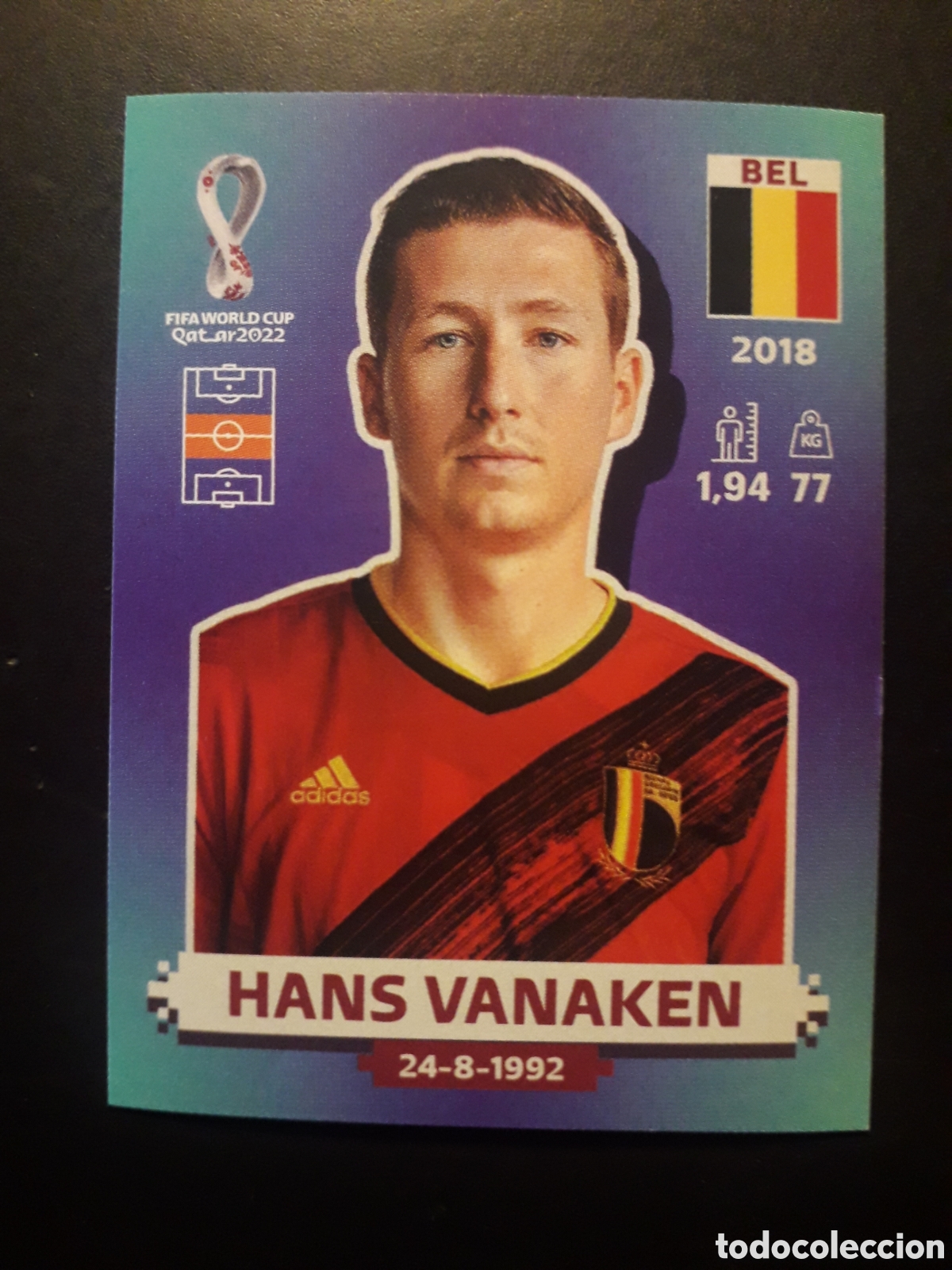 Cromos de f&uacute;tbol: HANS VANAKEN B&Eacute;LGICA N&deg; 15 COPA MUNDIAL DE F&Uacute;TBOL QATAR 2022 22 PANINI SIN PEGAR PEDIDO M&Iacute;NIMO 3&euro;