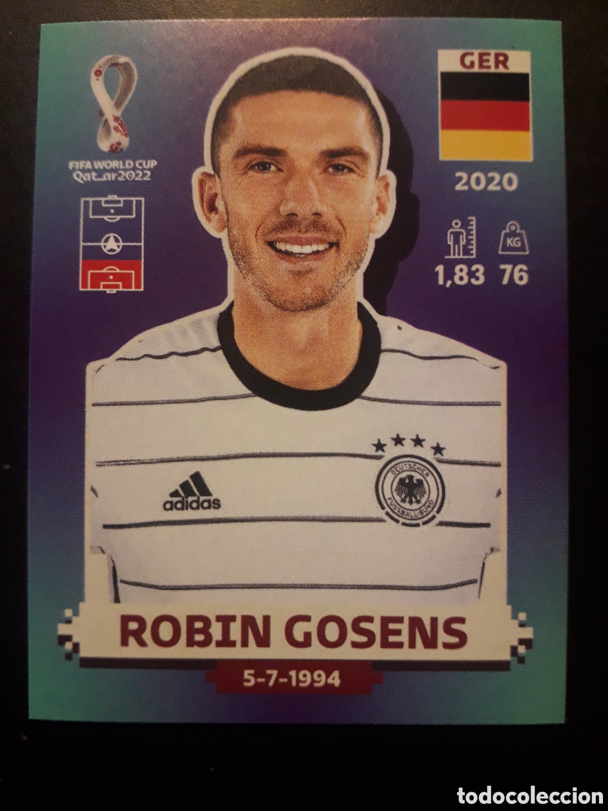 Cromos de f&uacute;tbol: ROBIN GOSENS ALEMANIA N&deg; 6 COPA MUNDIAL DE F&Uacute;TBOL QATAR 2022 22 PANINI SIN PEGAR PEDIDO M&Iacute;NIMO 3&euro;