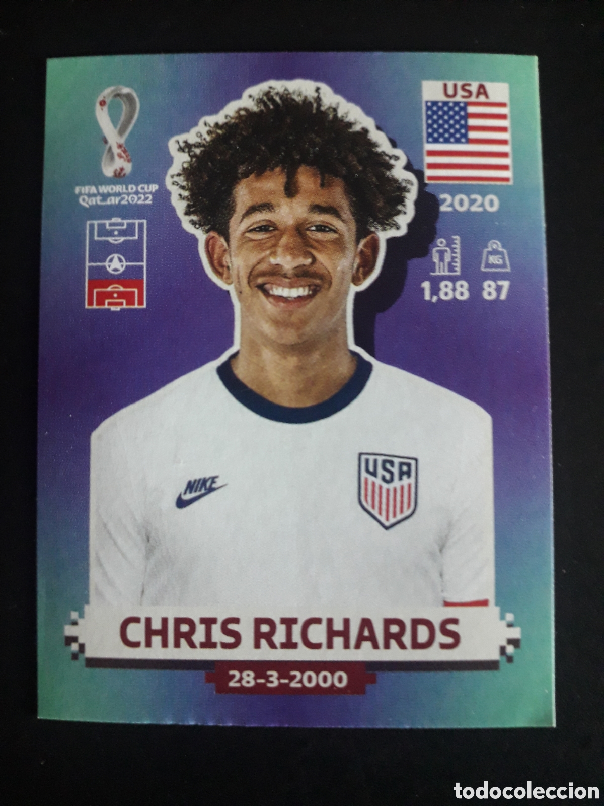 Cromos de Futebol: CHRIS RICHARDS USA N&deg; 7 COPA MUNDIAL DE F&Uacute;TBOL QATAR 2022 22 PANINI SIN PEGAR PEDIDO M&Iacute;NIMO 3&euro;