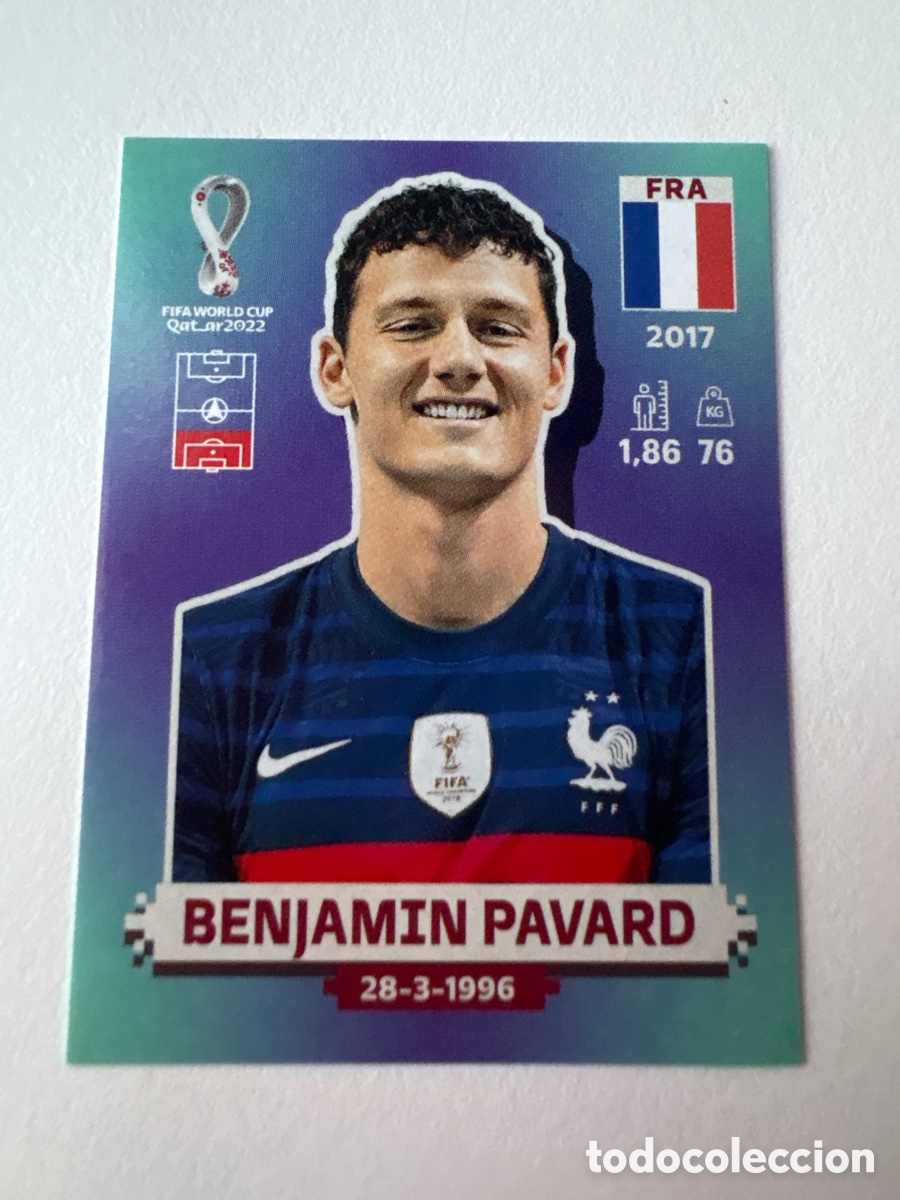 Cromos de Futebol: Cromo Pavard Francia 9 Panini Mundial 2022