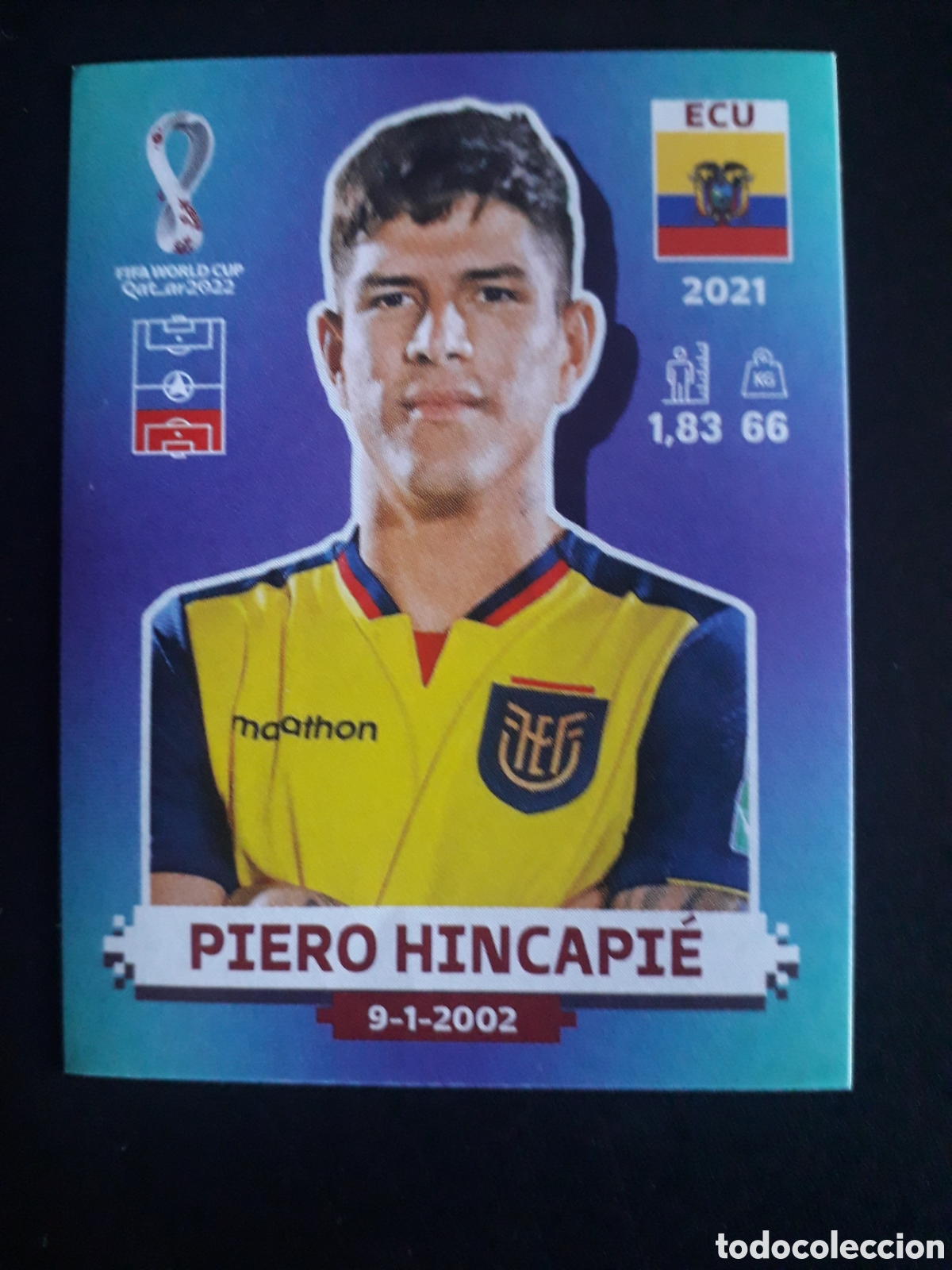 Cromos de f&uacute;tbol: PIERO HINCAPI&Eacute; ECUADOR N&deg; 8 COPA MUNDIAL DE F&Uacute;TBOL QATAR 2022 22 PANINI SIN PEGAR PEDIDO M&Iacute;NIMO 3&euro;.