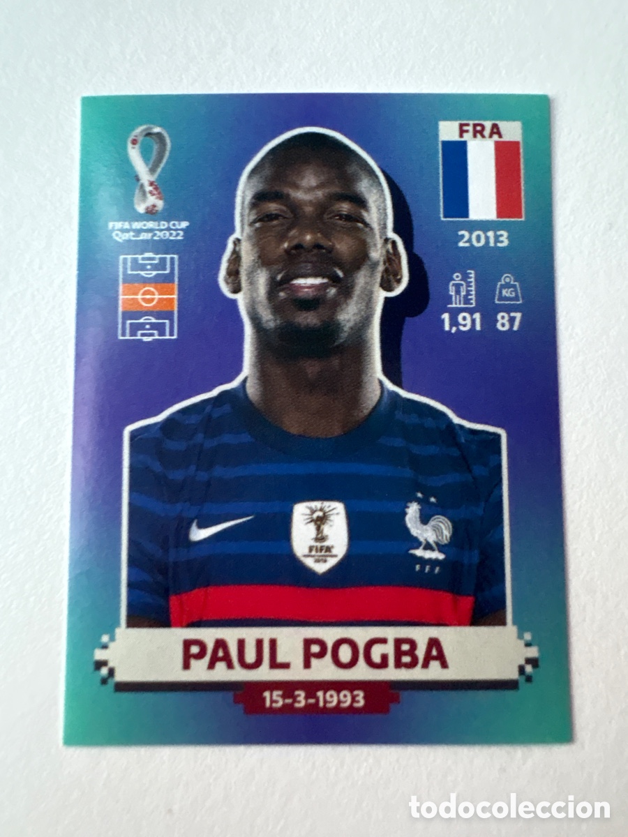 Cromos de f&uacute;tbol: Cromo Pogba Francia 12 Panini Mundial 2022