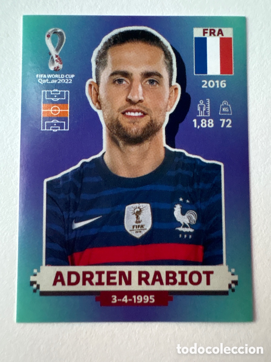 Cromos de f&uacute;tbol: Cromo Rabiot Francia 13 Panini Mundial 2022