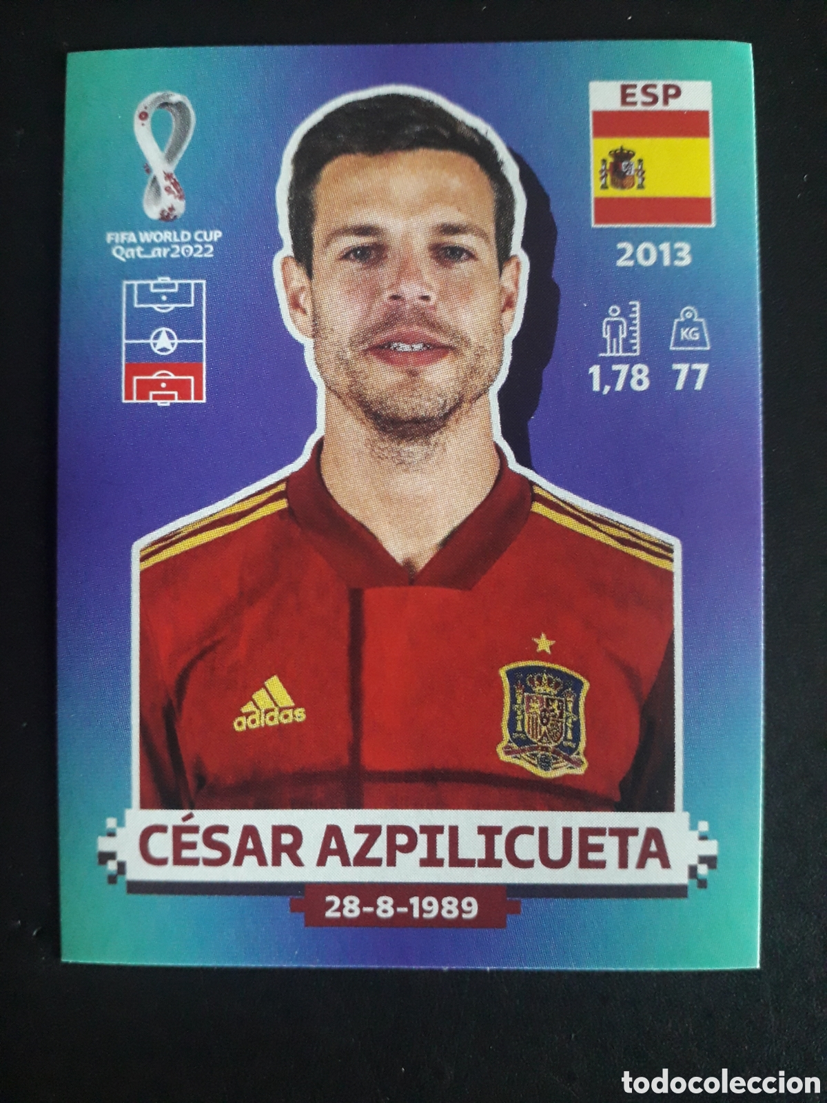 Fu&szlig;ball-Sticker: C&Eacute;SAR AZPILUCUETA ESPA&Ntilde;A N&deg; 5 COPA MUNDIAL DE F&Uacute;TBOL QATAR 2022 22 PANINI SIN PEGAR PEDIDO M&Iacute;NIMO 3&euro;