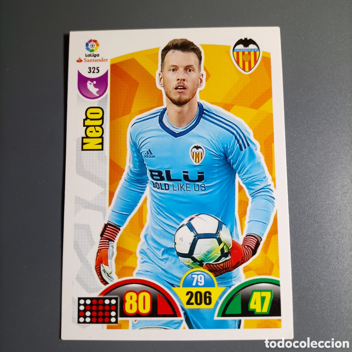 Cromos de f&uacute;tbol: ADRENALYN. LIGA 2017-2018 (VALENCIA) №325 NETO