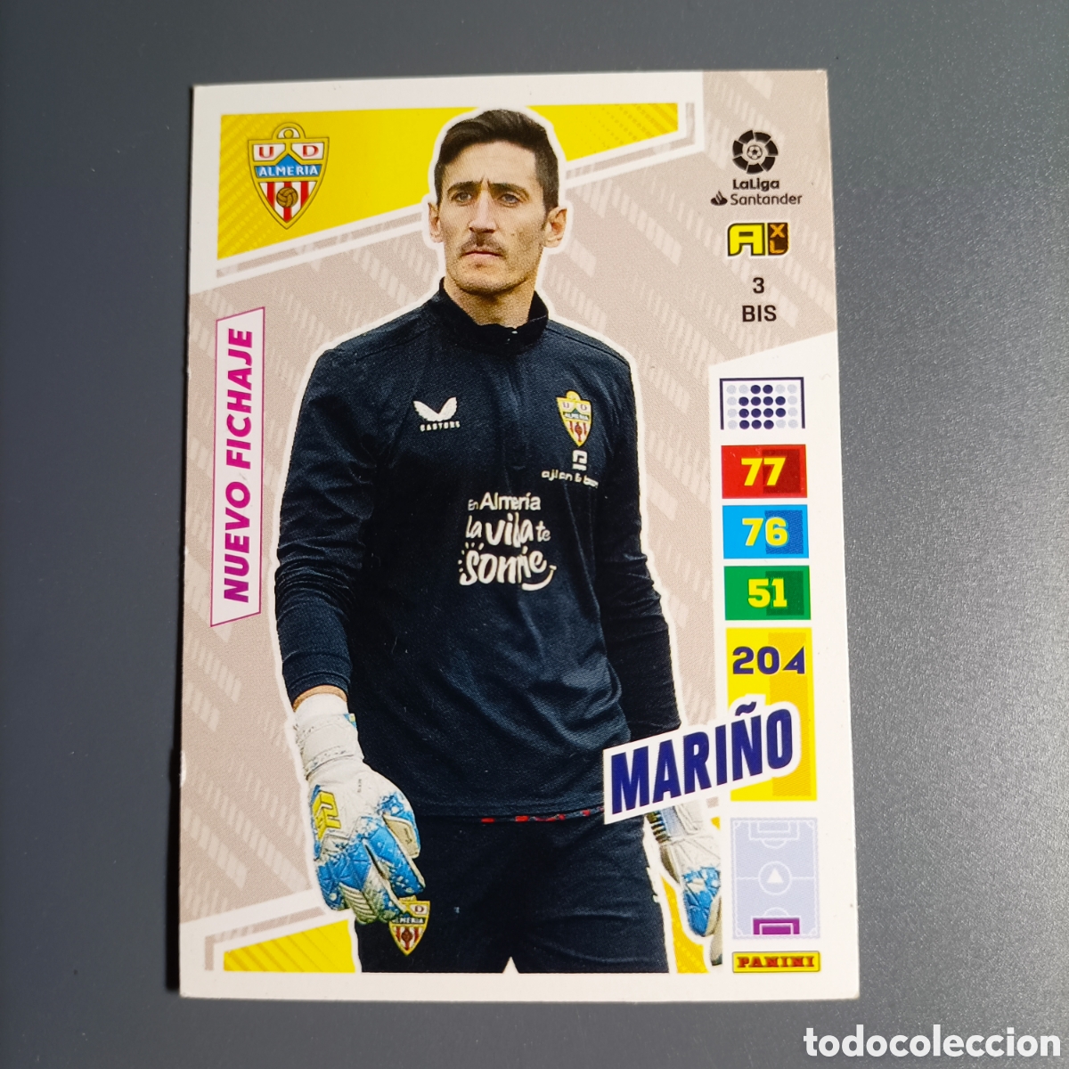 Cromos de f&uacute;tbol: ADRENALYN. LIGA 2022-2023 (ALMER&Iacute;A) №3 BIS. MARI&Ntilde;O / NUEVO FICHAJE