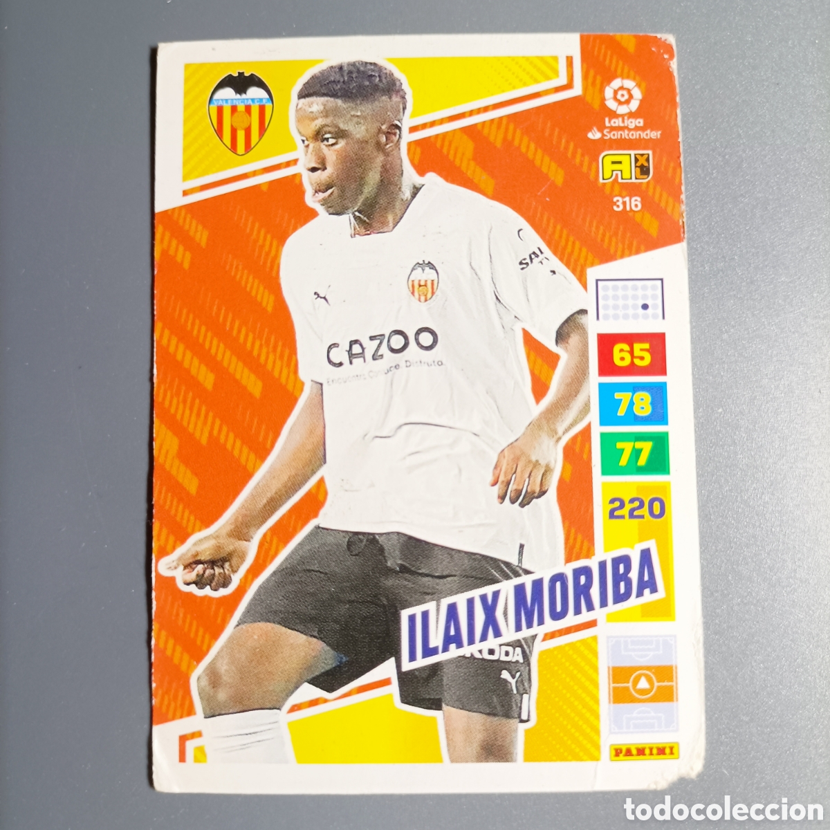 Cromos de f&uacute;tbol: ADRENALYN. LIGA 2022-2023 (VALENCIA) №316 ILAIX MORIBA