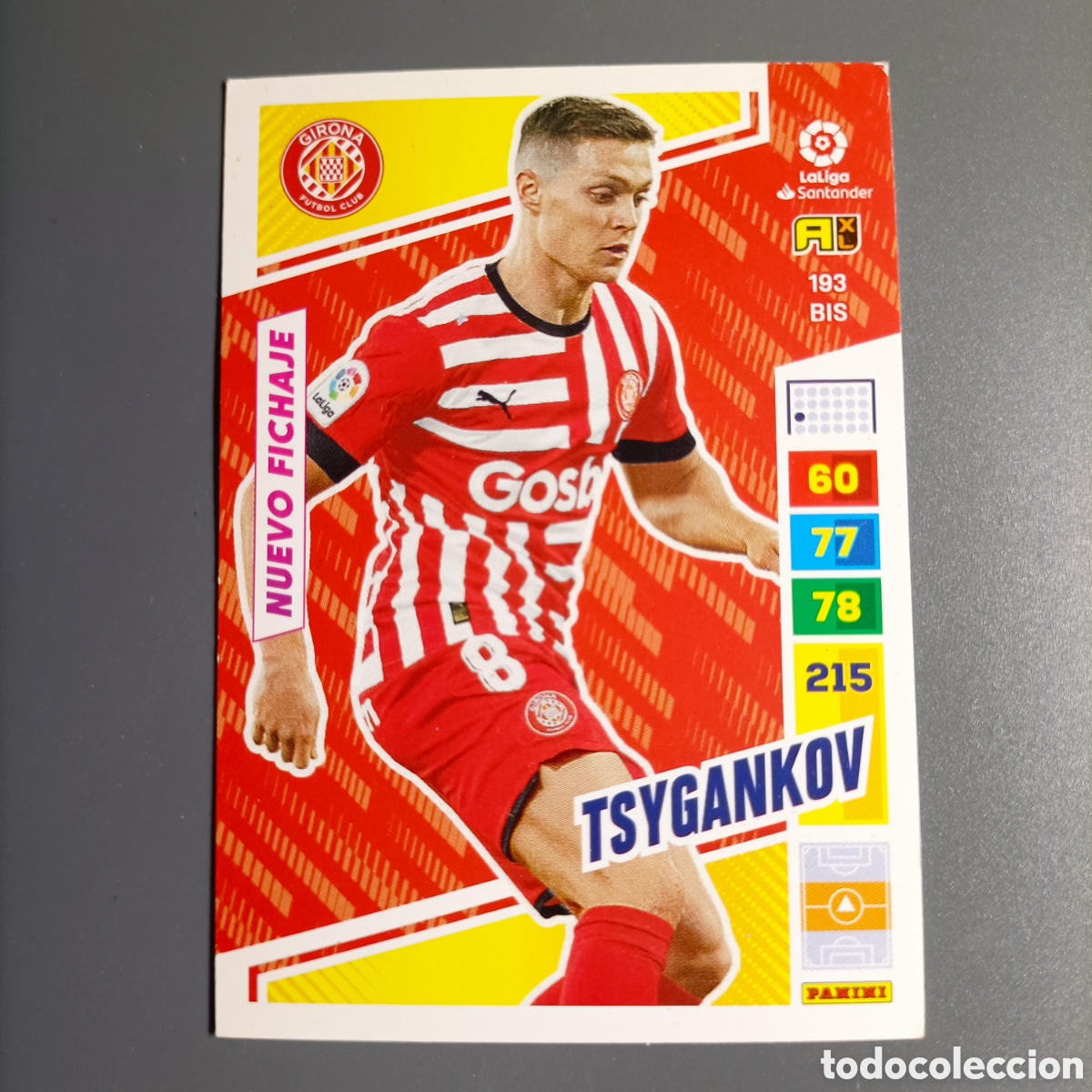 Cromos de f&uacute;tbol: ADRENALYN. LIGA 2022-2023 (GIRONA) №193 BIS. TSYGANKOV / NUEVO FICHAJE