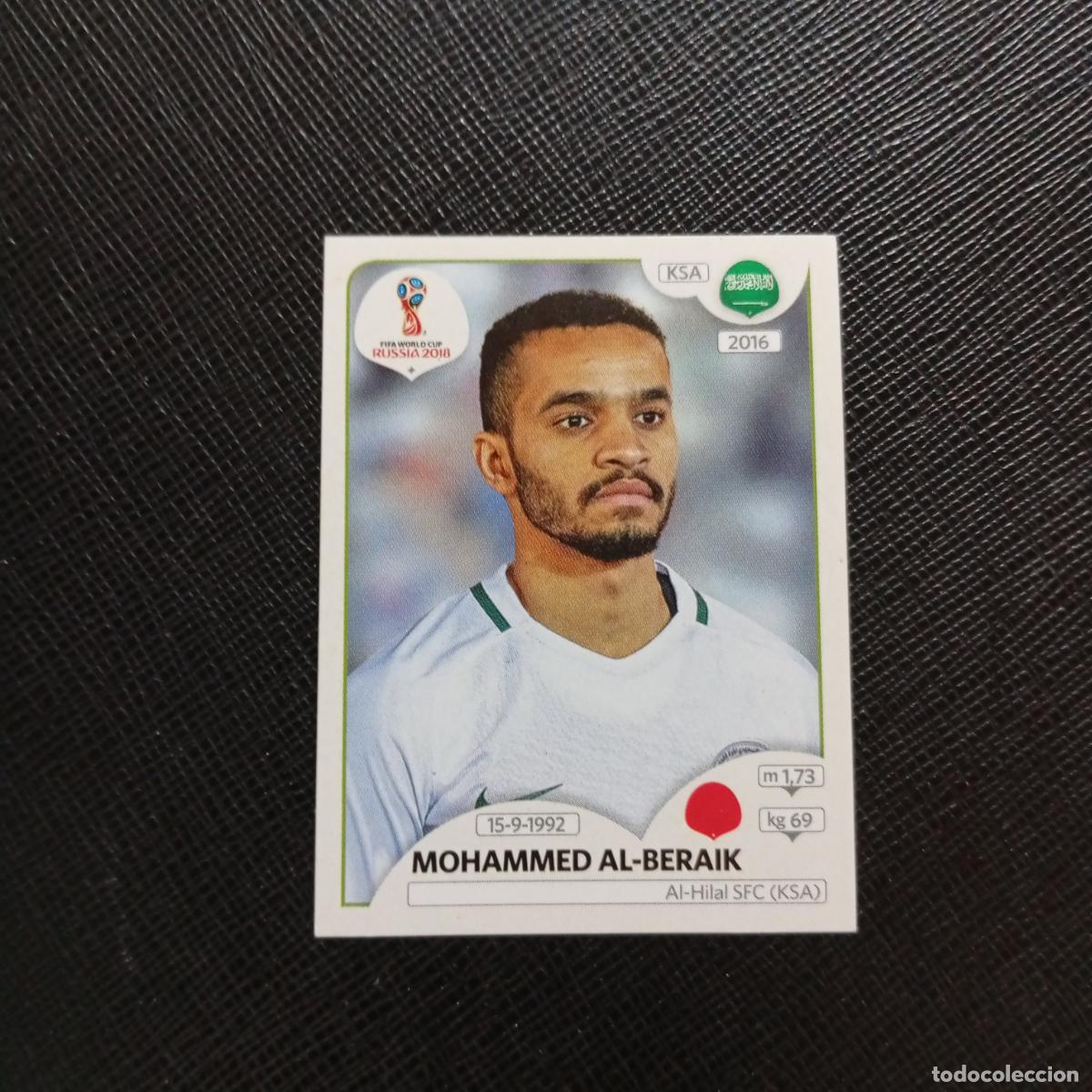 Cromos de f&uacute;tbol: 61 MOHAMMMED ALBERAIK ARABIA SAUDI PANINI MUNDIAL RUSIA 2018 CROMO FUTBOL 18 - SIN PEGAR - CJ2 ....
