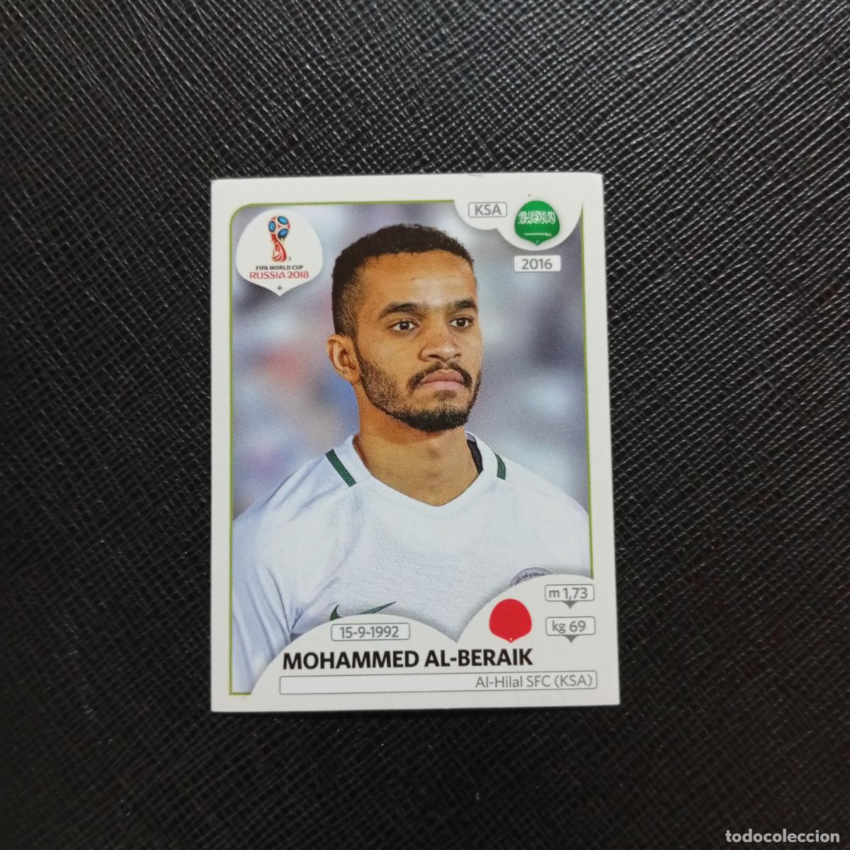 Cromos de f&uacute;tbol: 61 MOHAMMMED ALBERAIK ARABIA SAUDI PANINI MUNDIAL RUSIA 2018 CROMO FUTBOL 18 - SIN PEGAR - CJ2 .....
