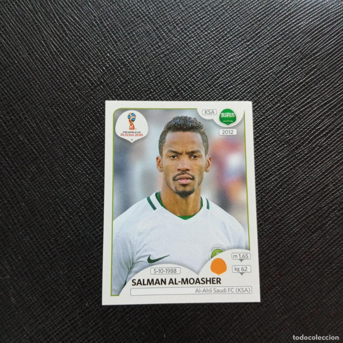 Cartes &agrave; collectionner de Football: 65 SALAMAN AL MOASHER ARABIA SAUDI PANINI MUNDIAL RUSIA 2018 CROMO FUTBOL 18 - SIN PEGAR - CJ2 ..